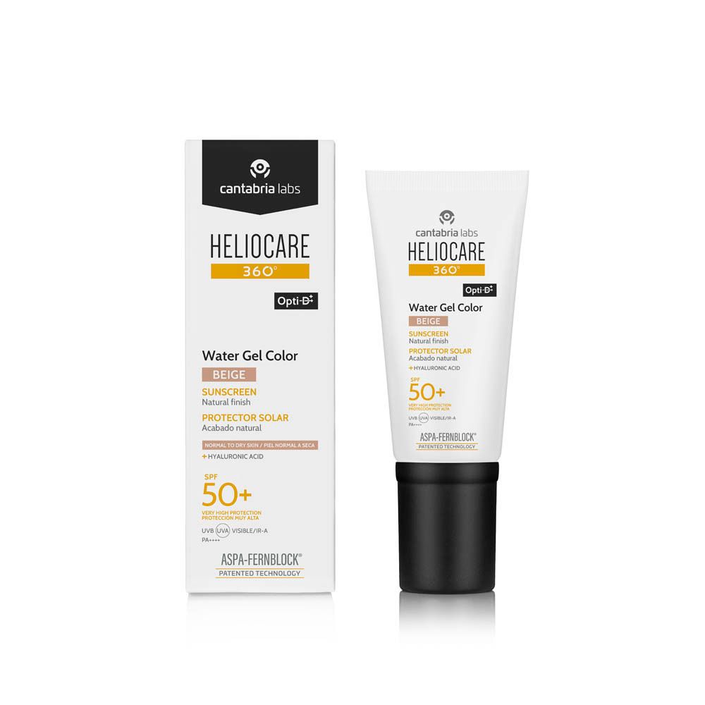 Heliocare 360 ° Water Gel Color Beige SPF50+ Protection solaire avec finition naturelle