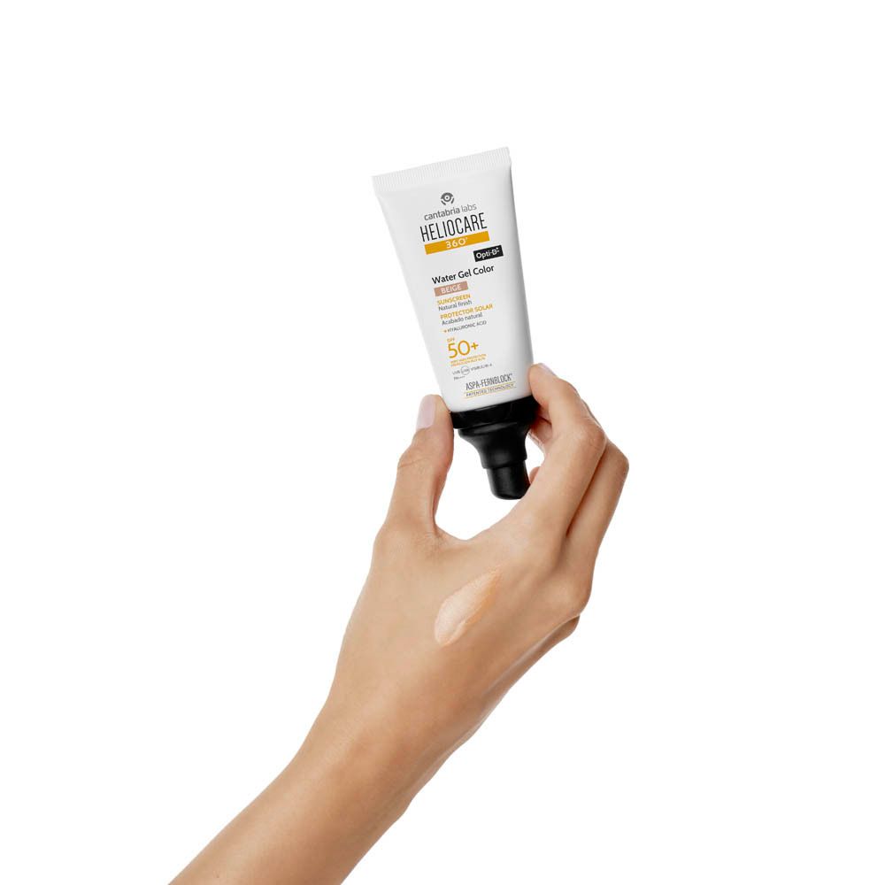 Heliocare 360 ° Water Gel Color Beige SPF50+ Protection solaire avec finition naturelle