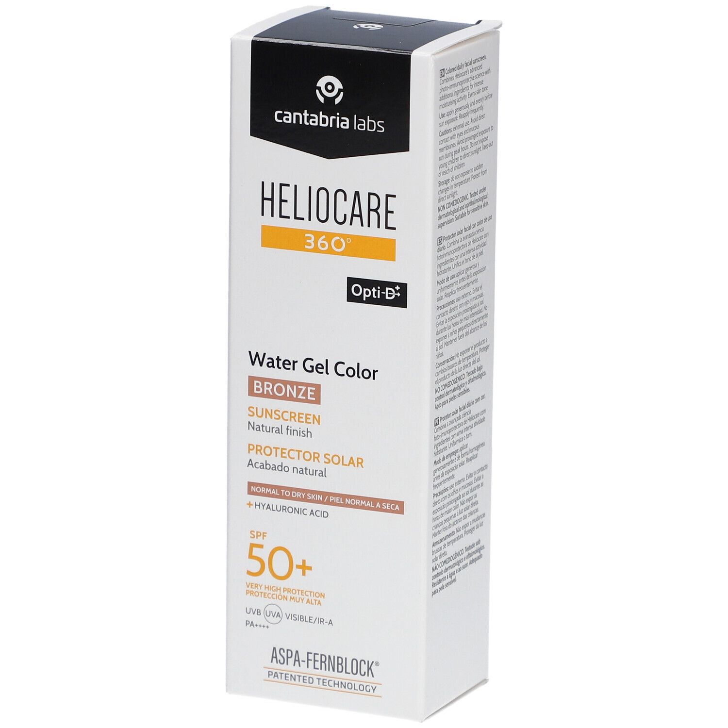 Heliocare 360° Water Gel Color Bronze SPF50+ Protection solaire avec finition naturelle