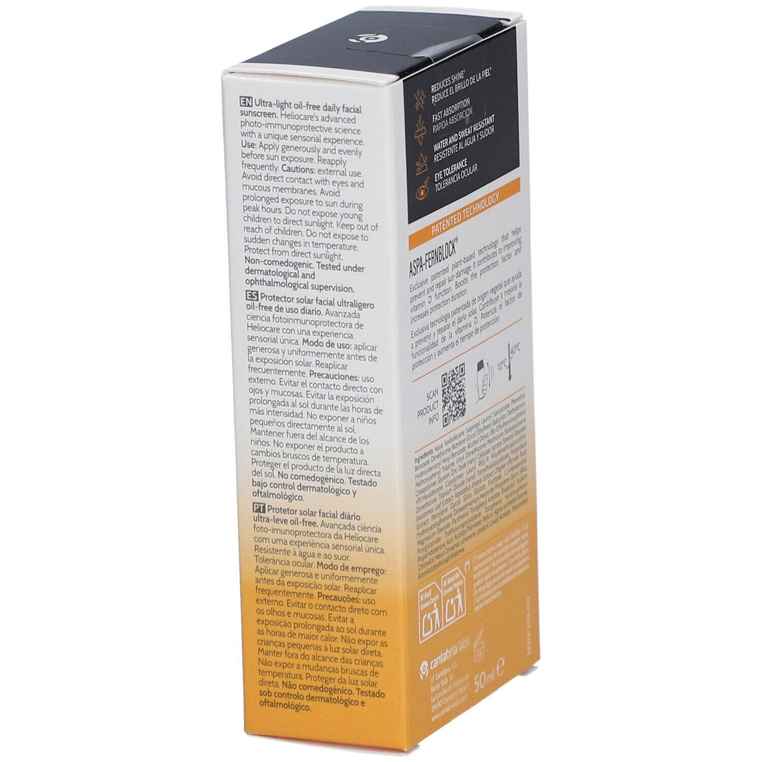 Heliocare 360 ° Sensation SPF 50 + Protection solaire ultra-légère sans huile