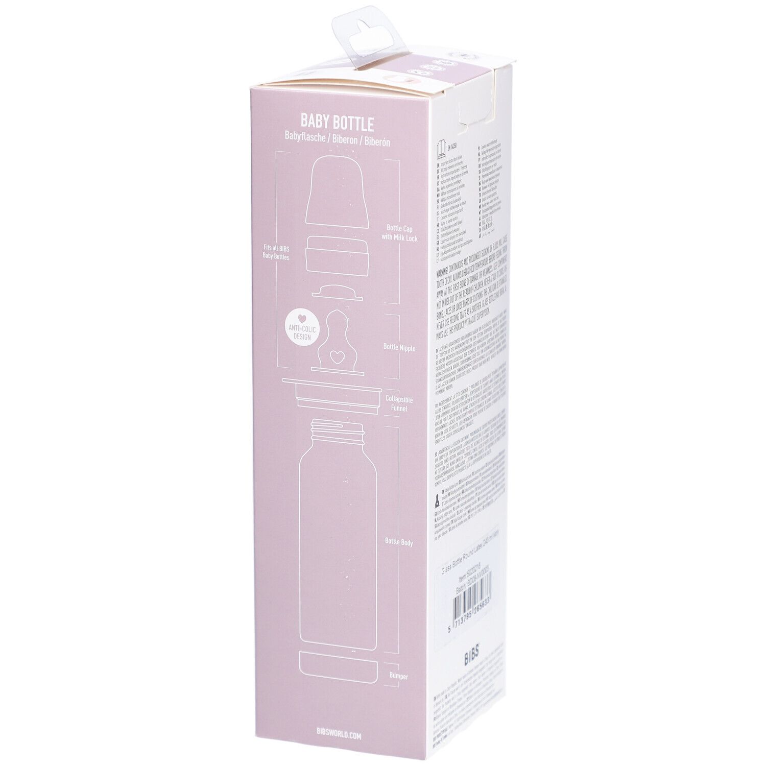 BIBS Biberon en Verre 240 ml Set Complet Ivory 2+ Mois