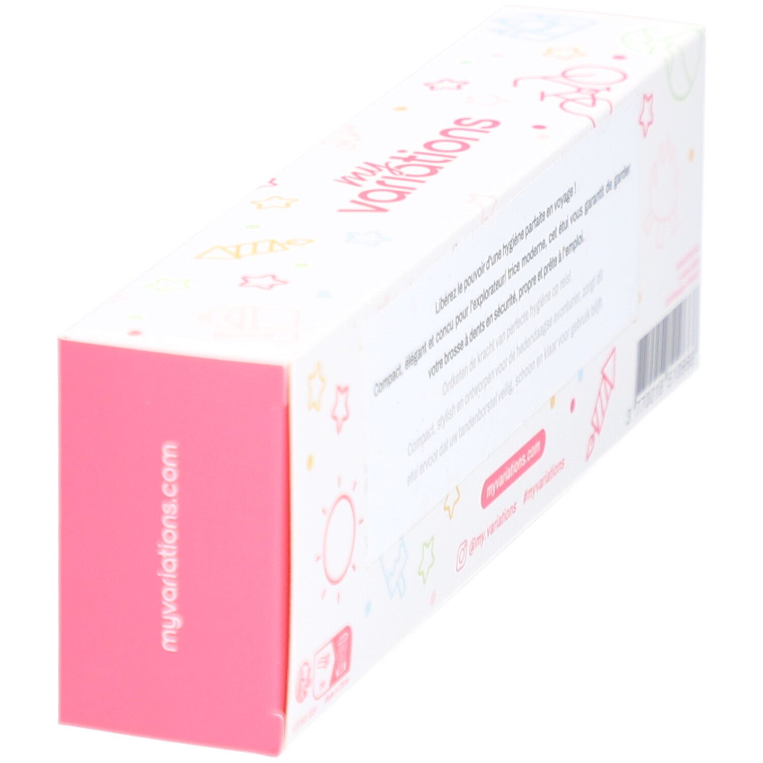 MyVariations Étui de Transport pour Brosse à Dents Enfant Rose