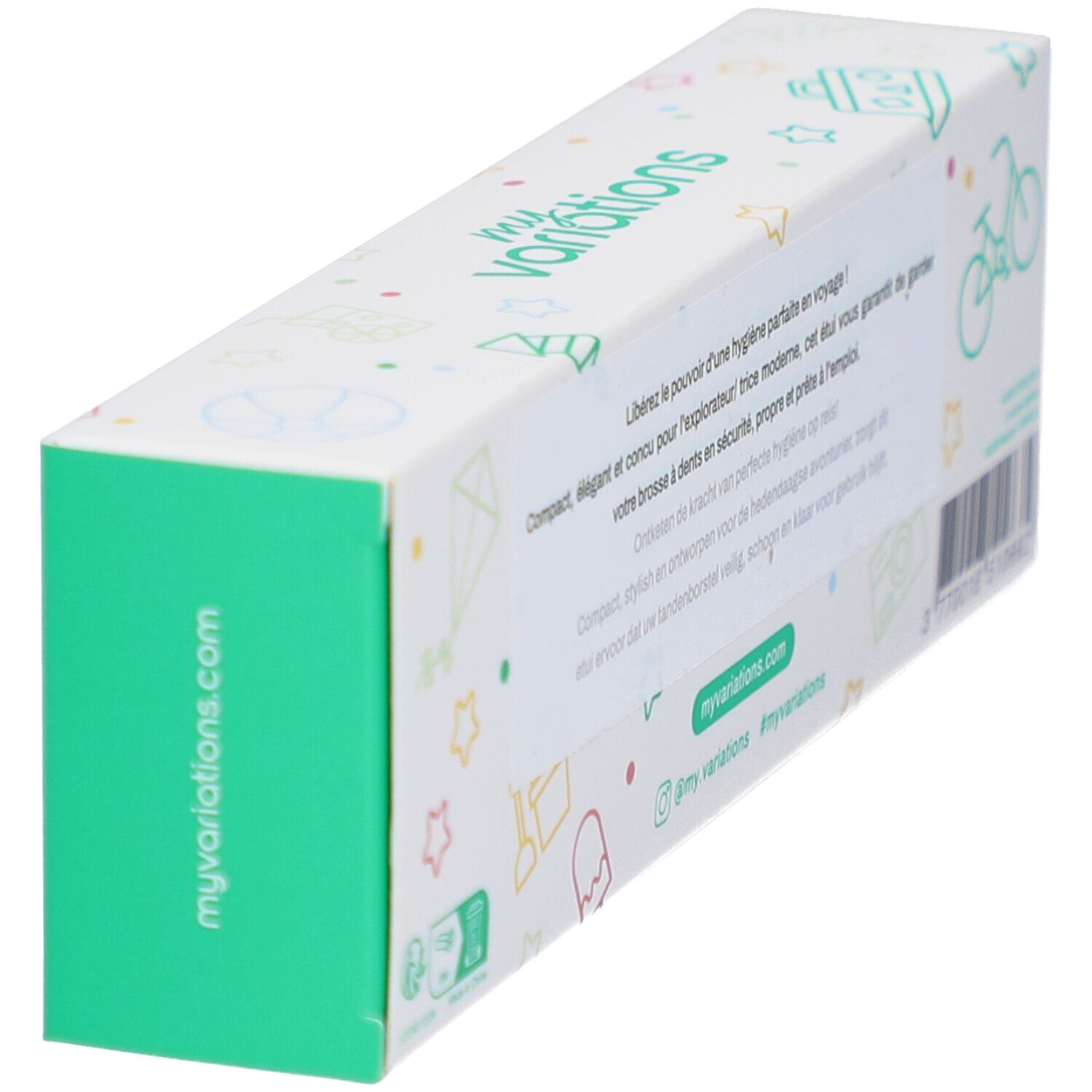 MyVariations Étui de Transport pour Brosse à Dents Enfant Vert