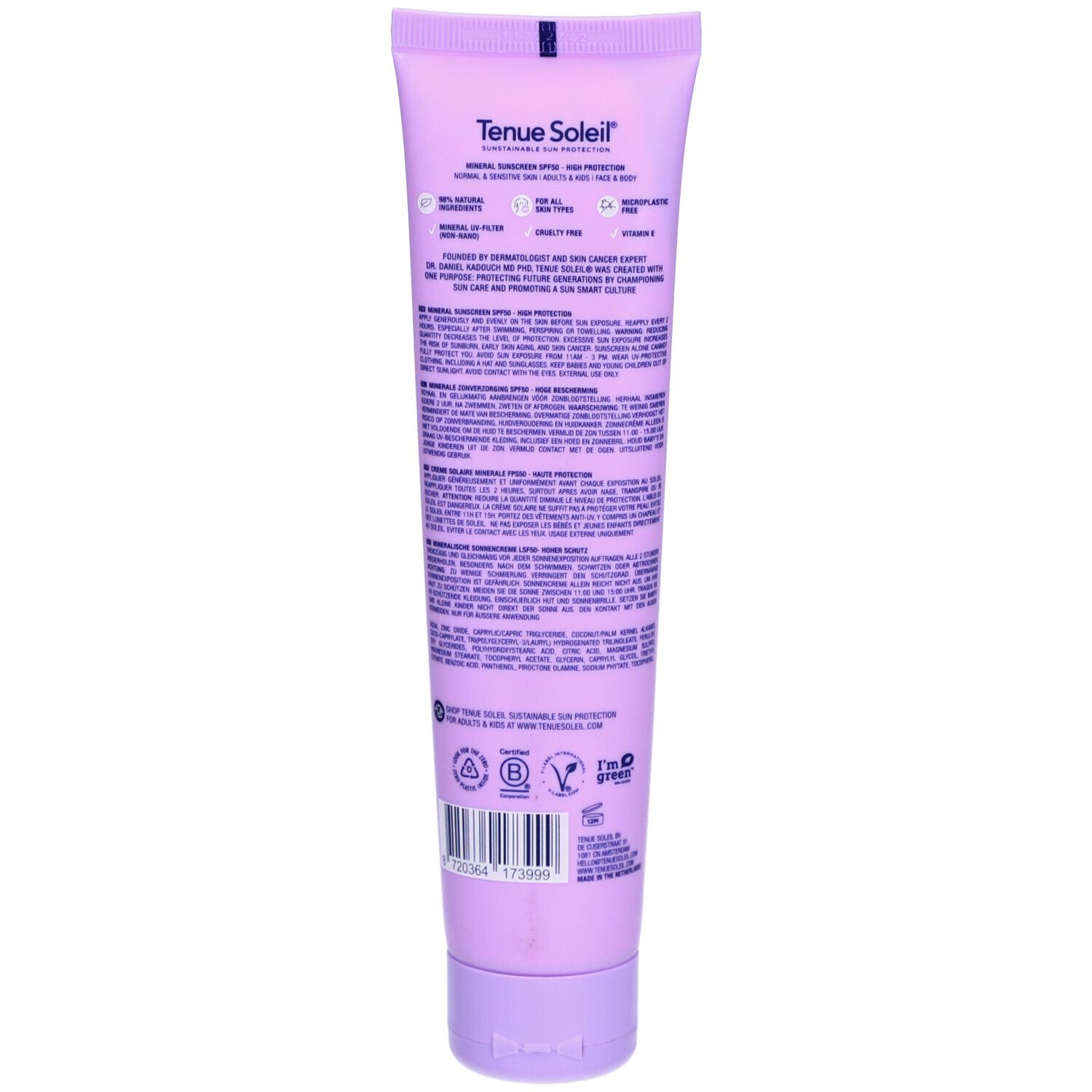 Tenue Soleil® Crème Solaire Minérale SPF50