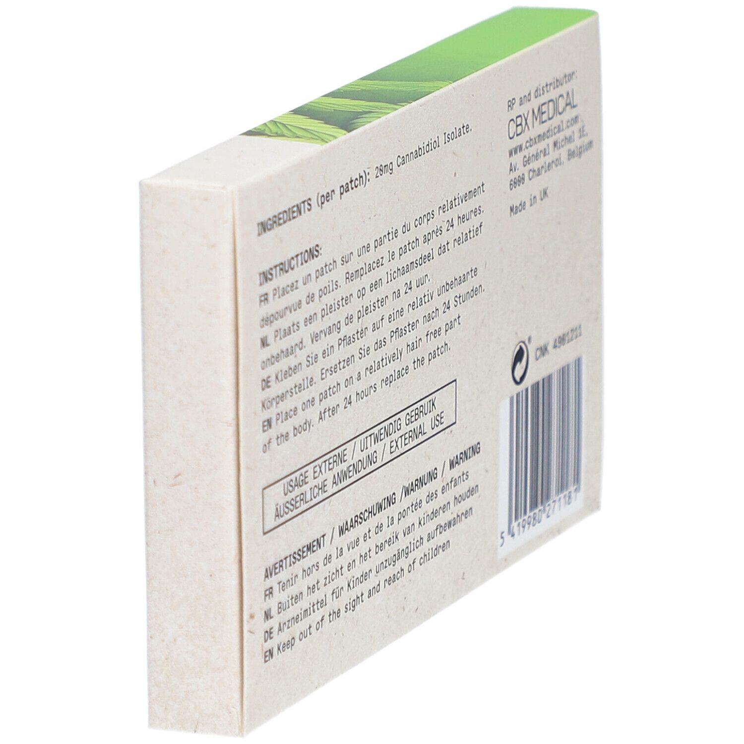 CBX Medical CanRelax Patch