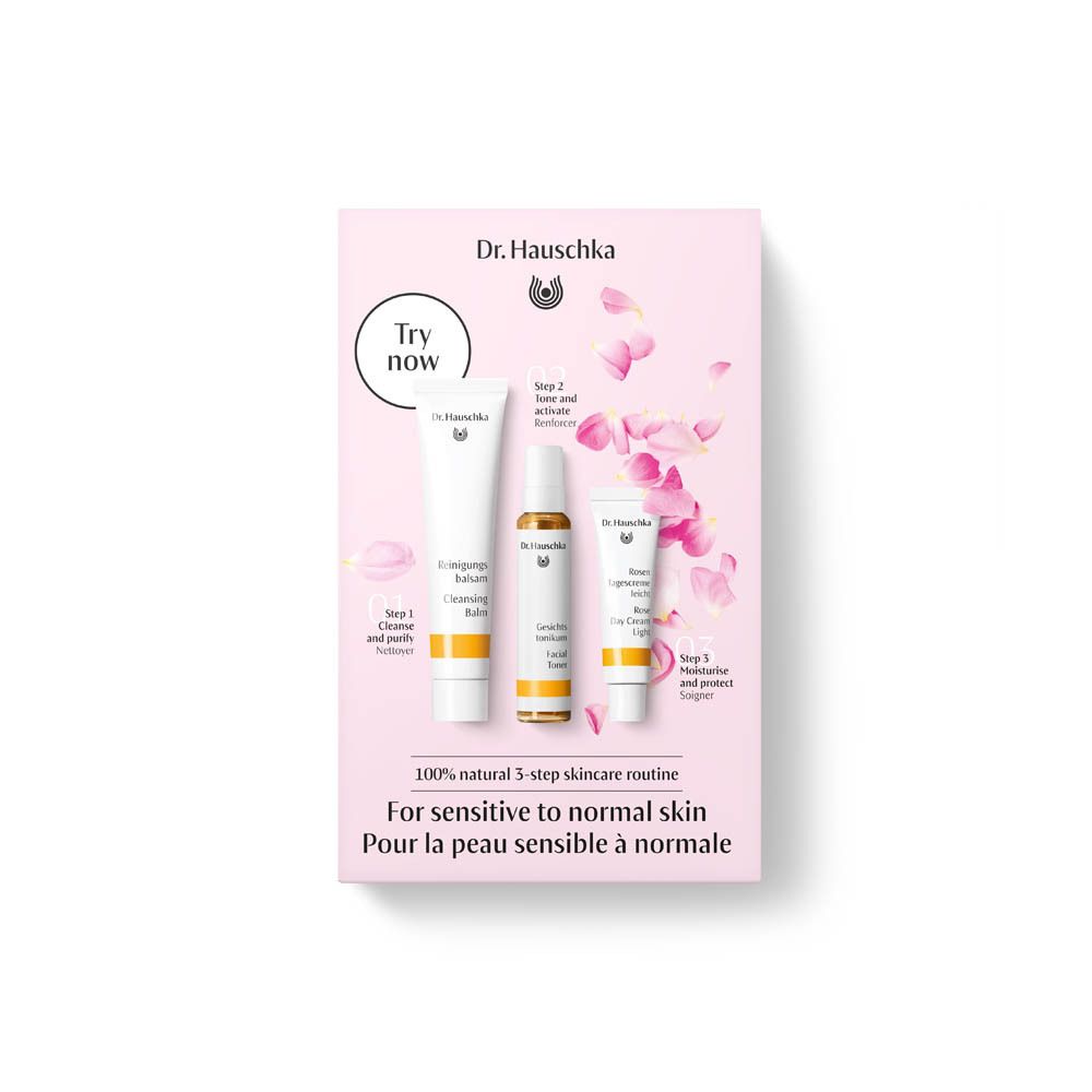 DR.HAUSCHKA Routine Skincare 3 Etapes pour la peau sensible à normale