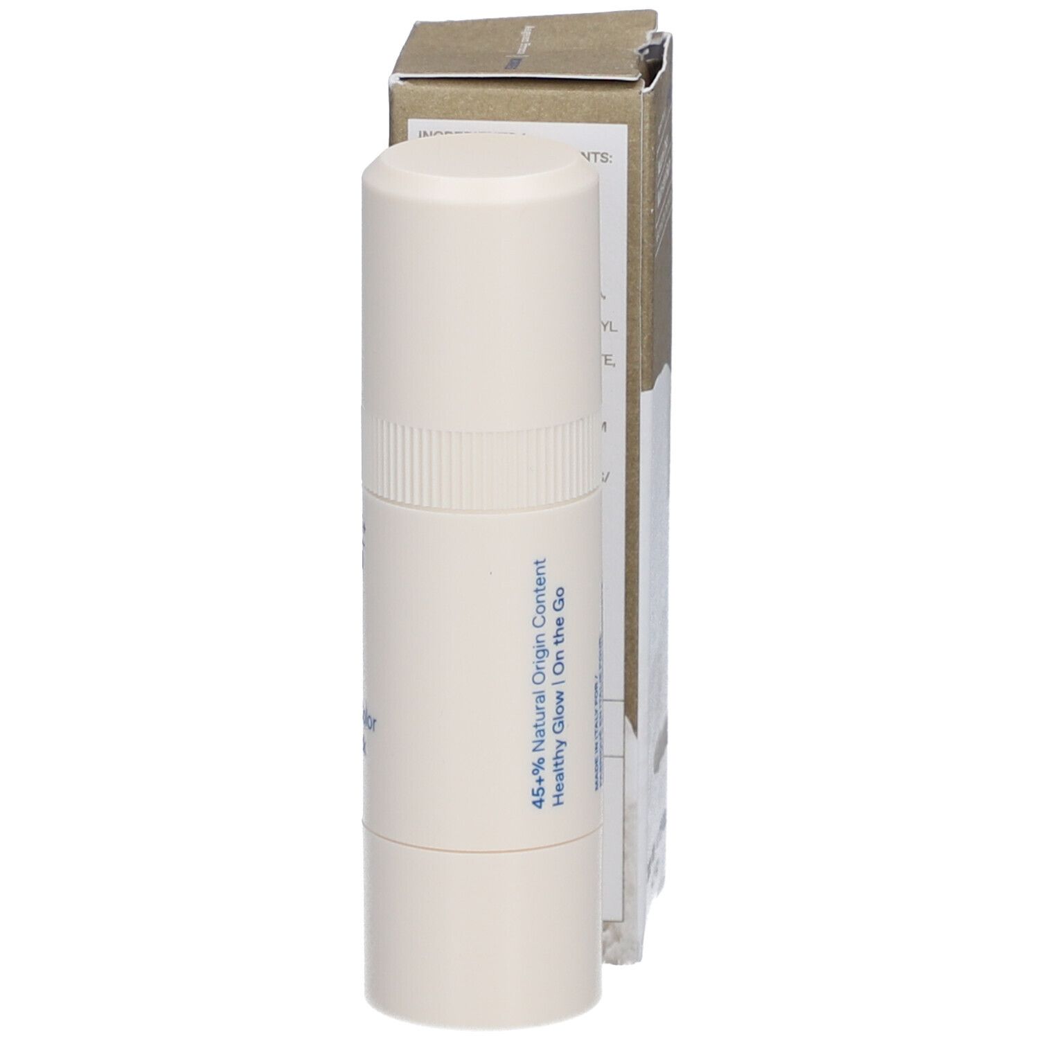 Baume multi-stick beige et emballage. Inscription : Natural Color Multi-stick Balm. Poids : 4,5 g.