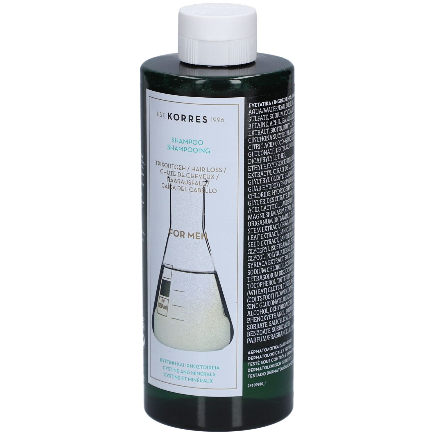 KORRES Shampooing Cystine & Minéraux Anti-Chute pour Hommes