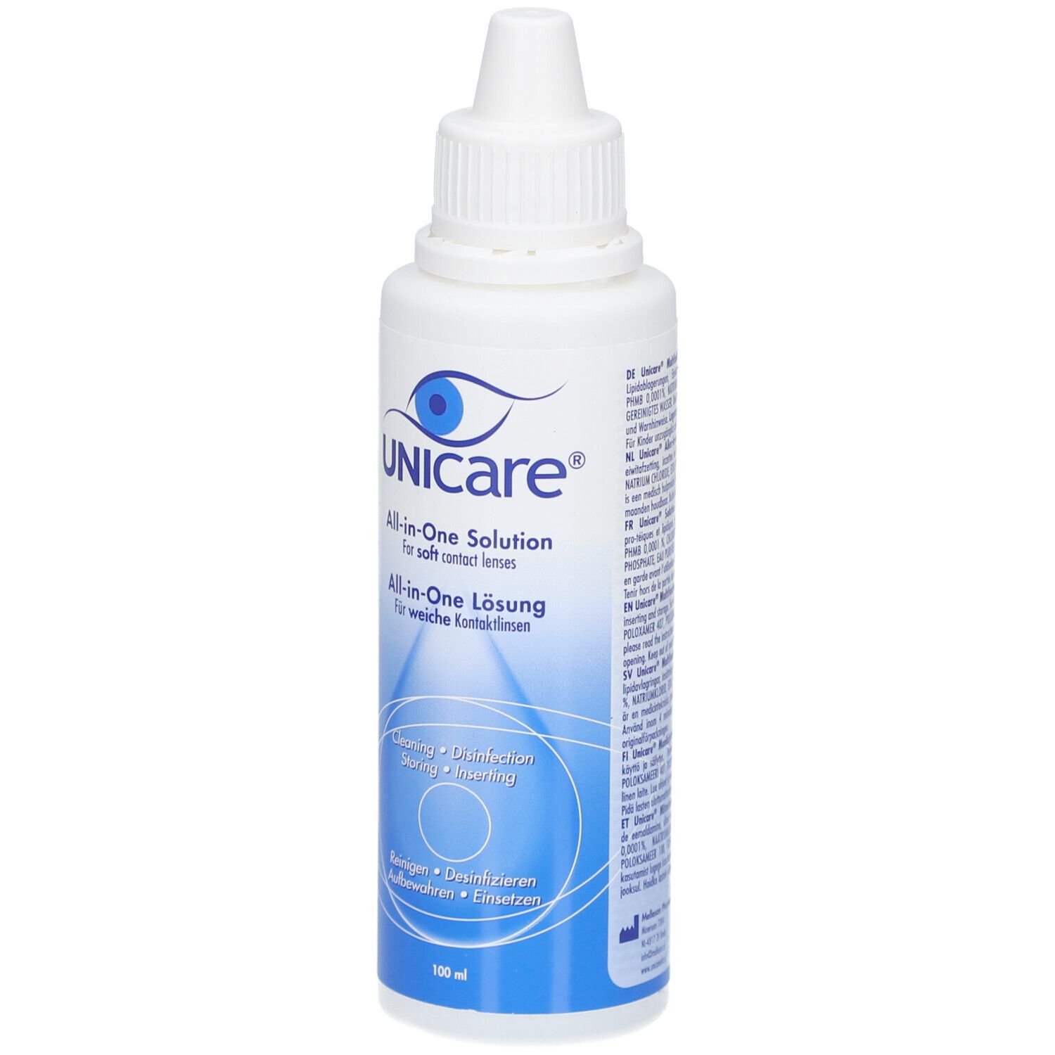 Unicare All-in-One Liquide pour lentilles de contact souples
