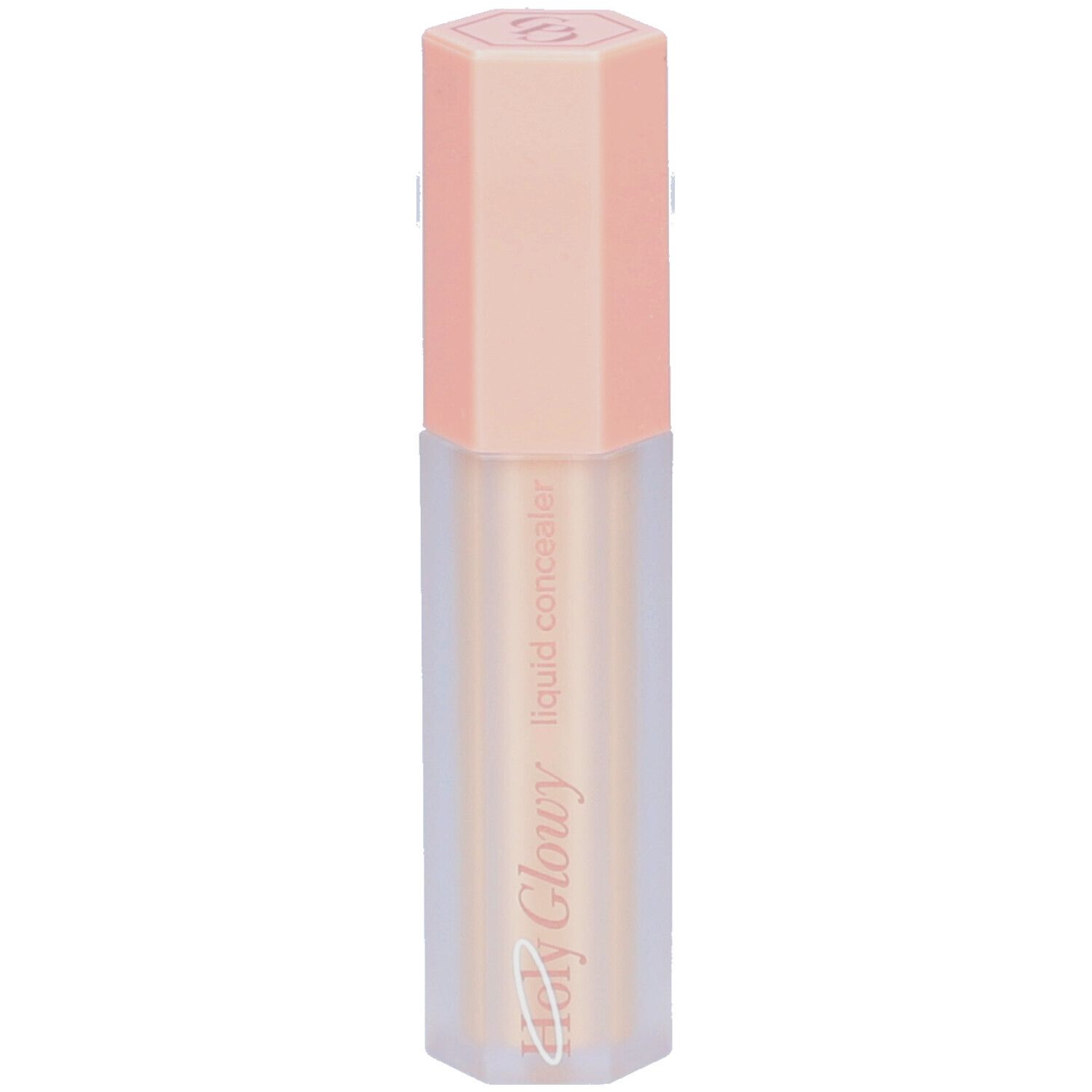 Concealer en forme de cône avec bouchon rose. Inscription: Holy Glowy liquid concealer.