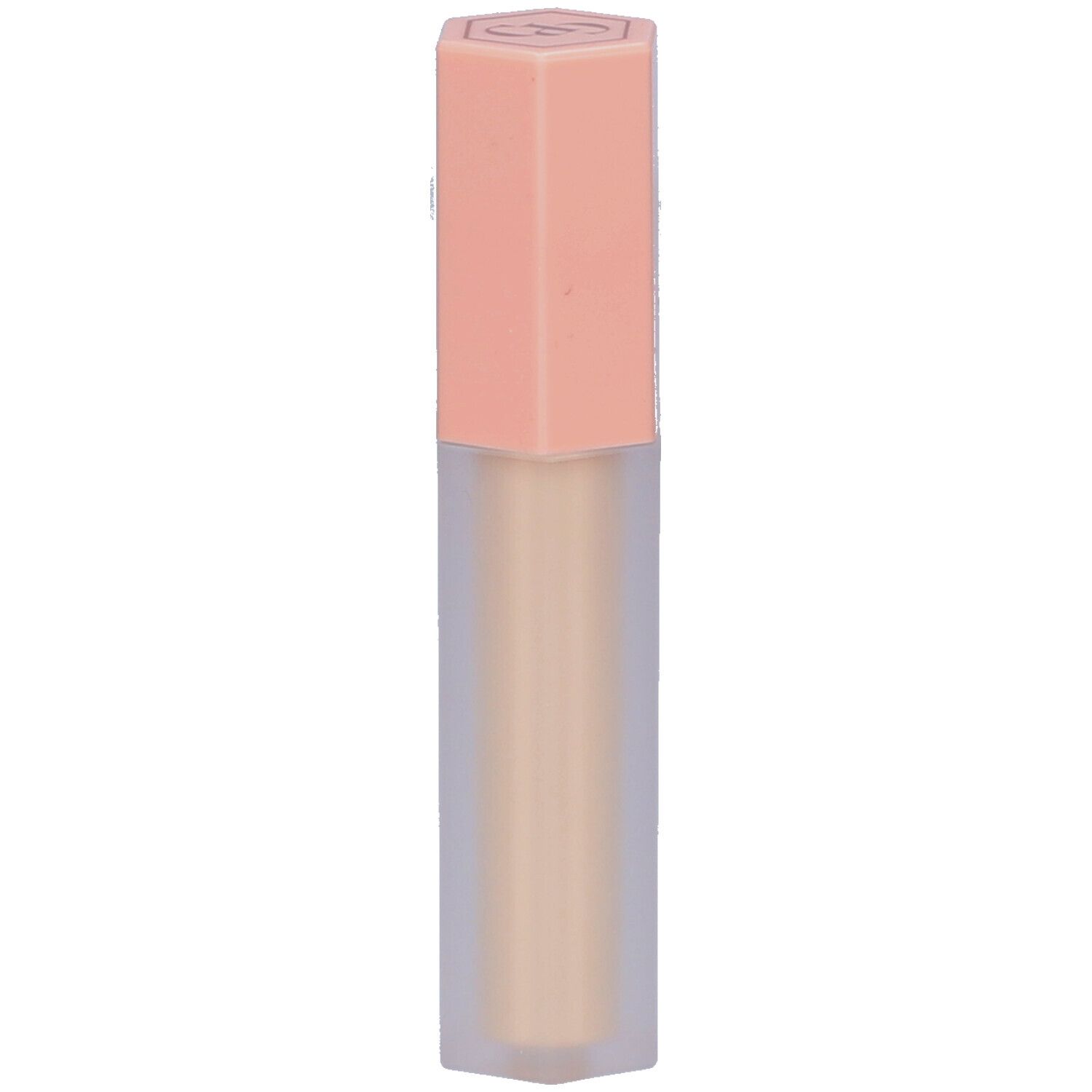 Concealer en forme de cône avec bouchon rose.