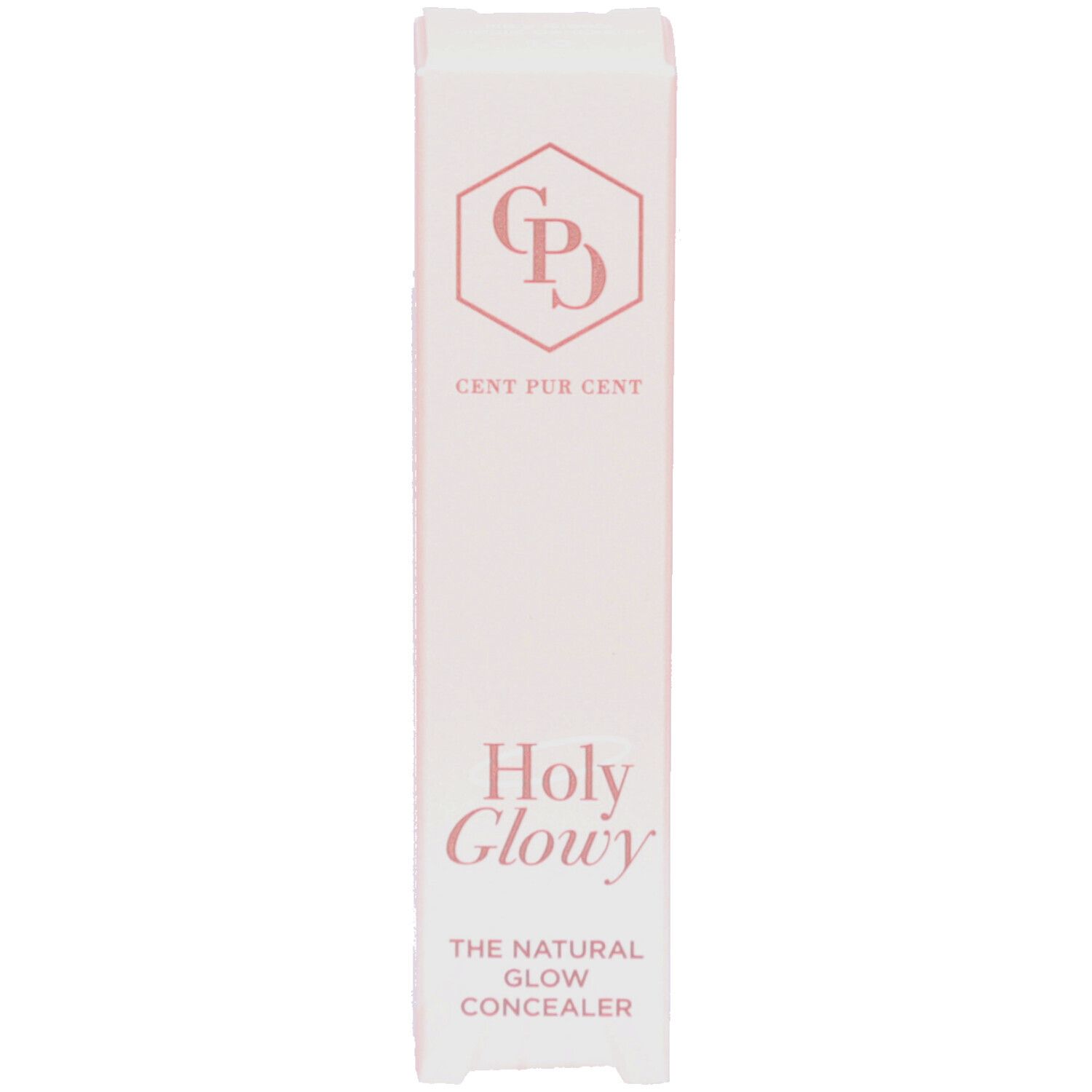 Emballage avec logo et texte : Holy Glowy The Natural Glow Concealer.