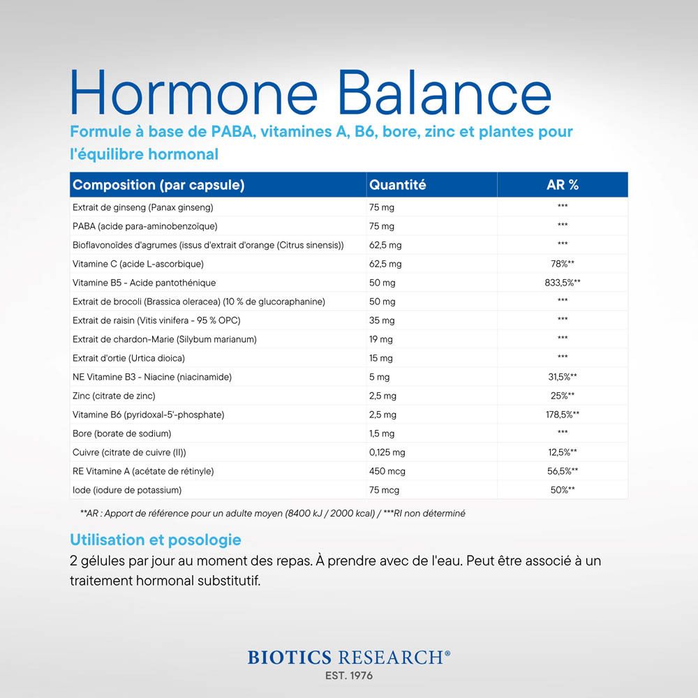 Biotics Research Hormone Balance