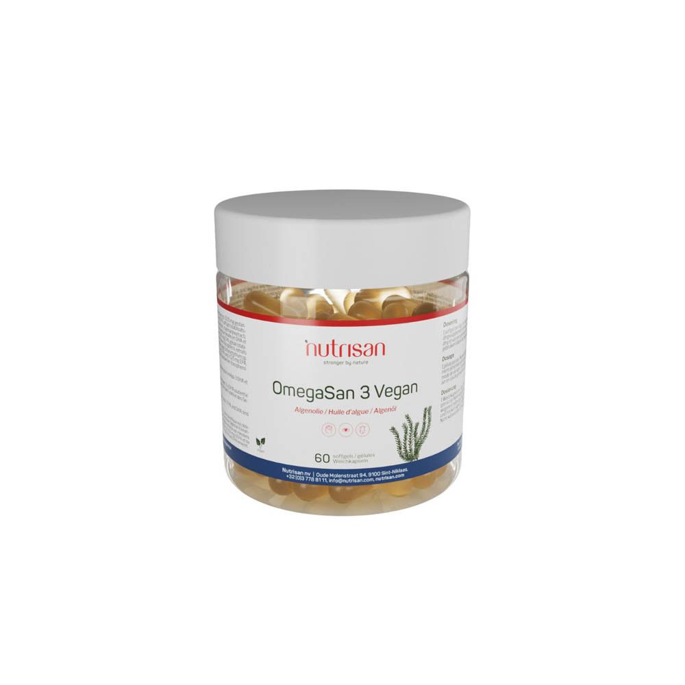 Boîte bleue avec nom du produit NutriMagnesium, marque Nutrisan. 60 comprimés.