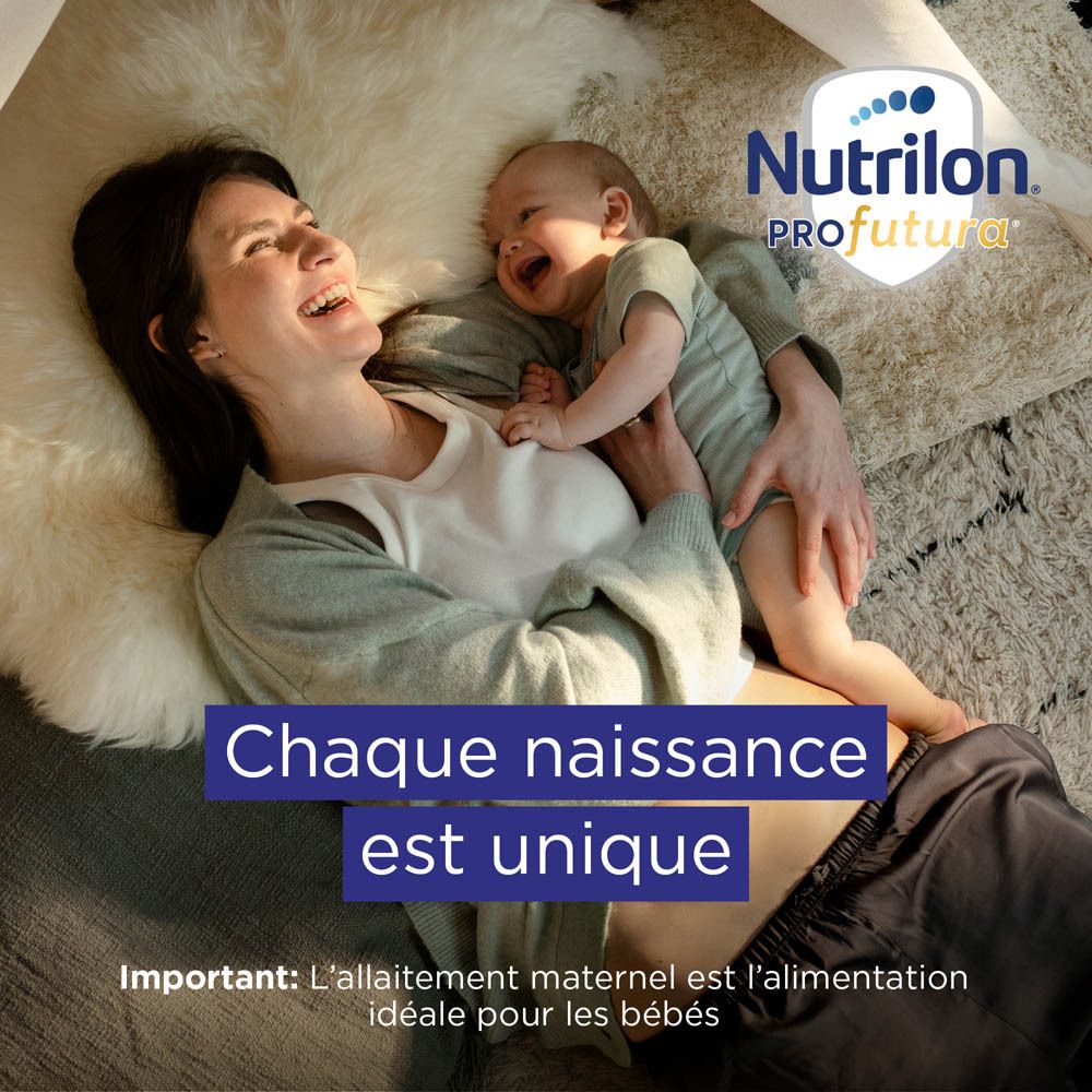 Graphique montrant 5 étapes pour préparer le lait infantile. Biberon, eau, poudre, secouer, prêt.