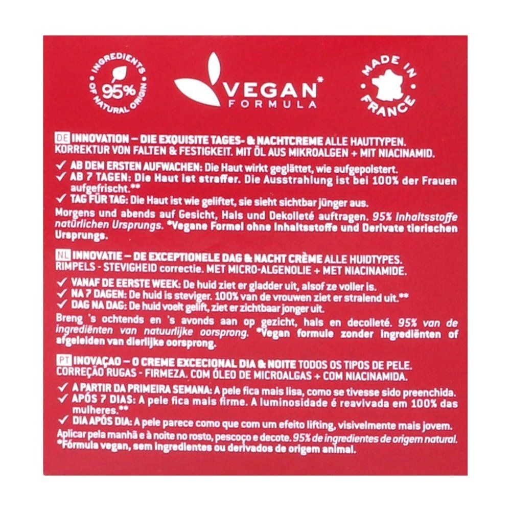 Pot Nuxe Merveillance Lift avec couvercle argenté, dégradé or-rouge.