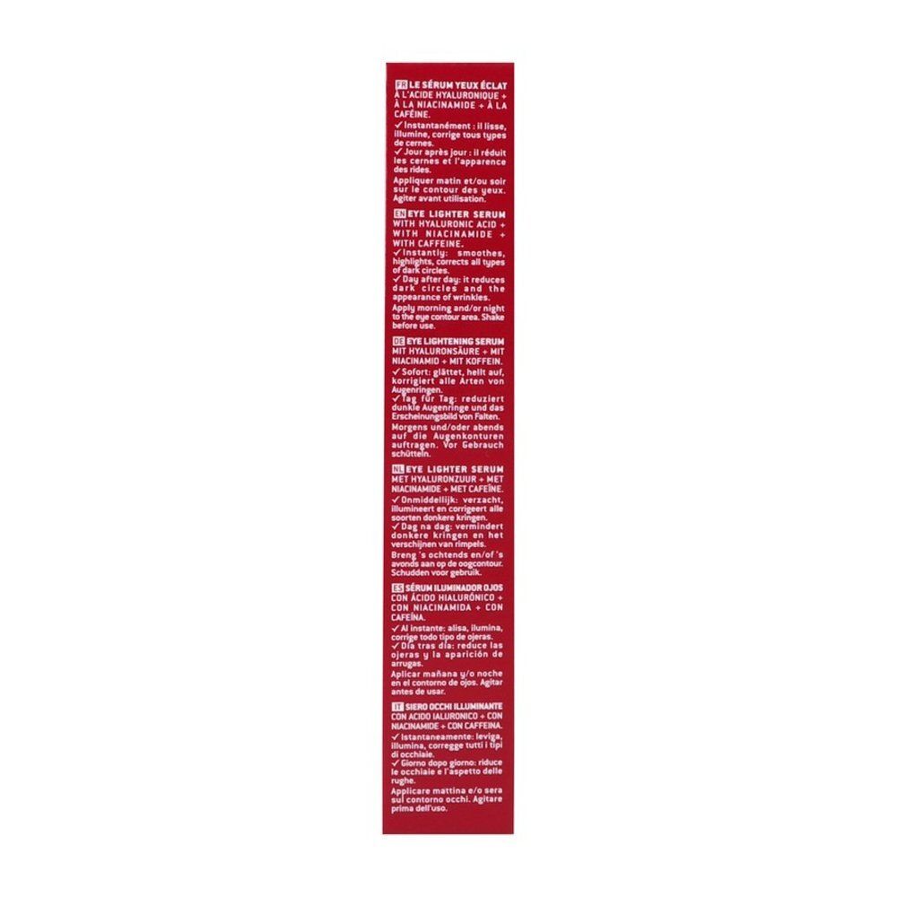 Arrière d'un tube rouge avec informations produit et ingrédients.