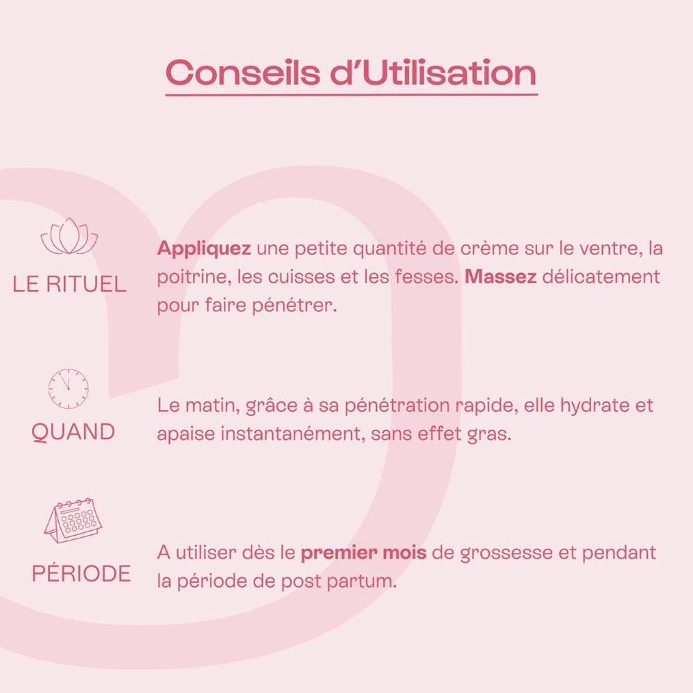 Tube rose avec ombres. "omum" en haut. En dessous, "La Surdouée Crème Vergetures".