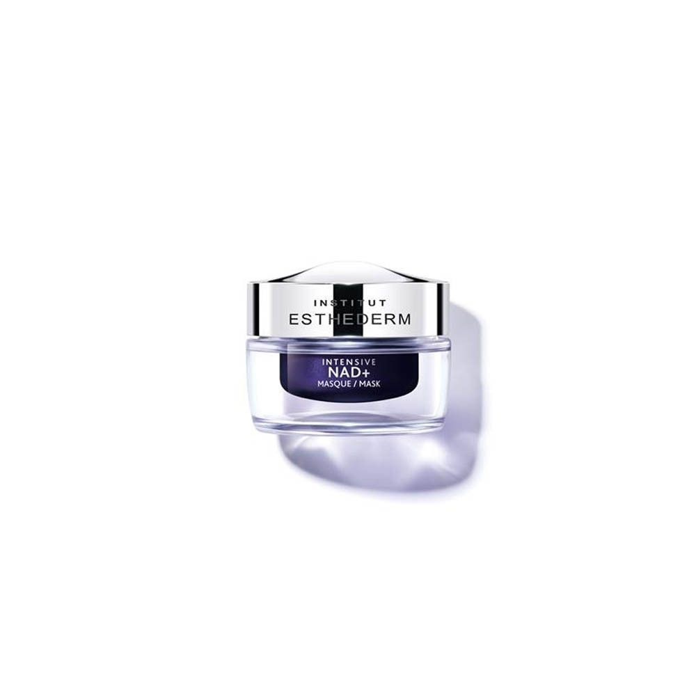 Institut Esthederm Intensive NAD+ Masque / Mask et son emballage extérieur, vue de face.