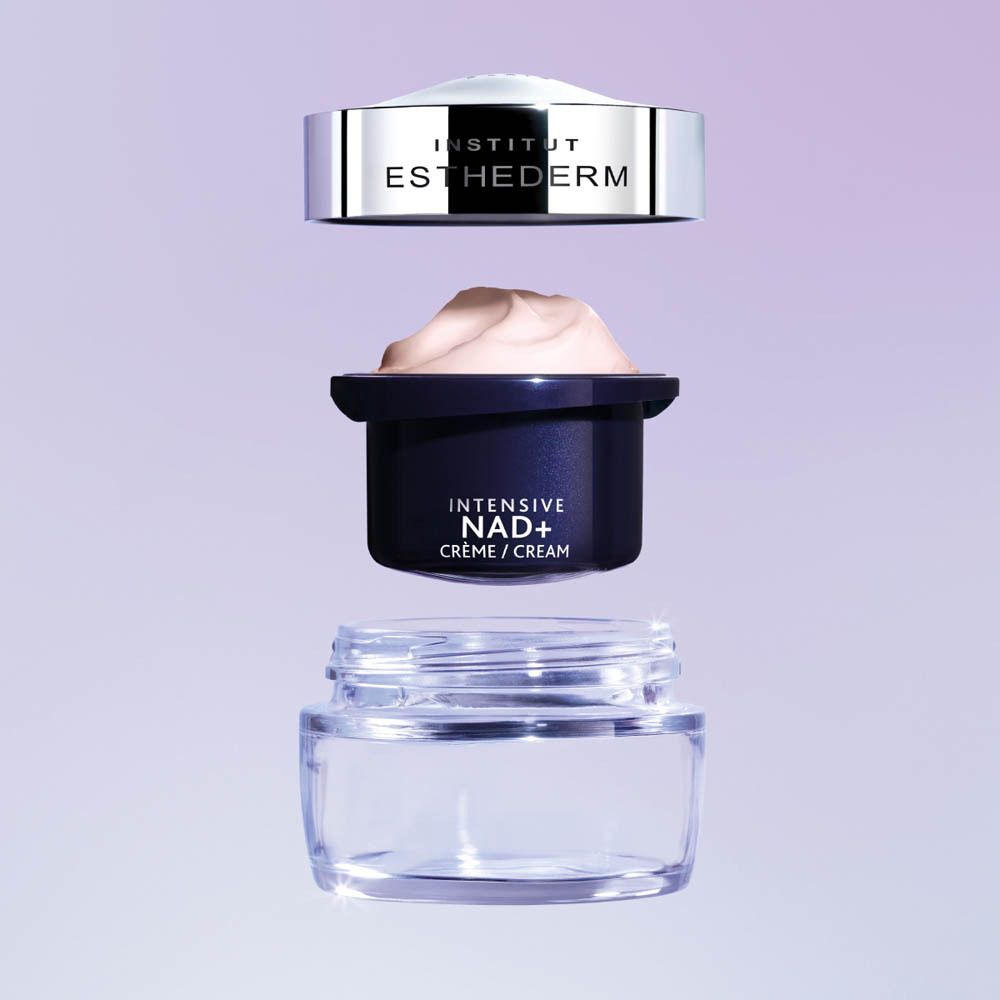 Institut Esthederm Intensive NAD+ Crème Recharge carton ouvert et pot.