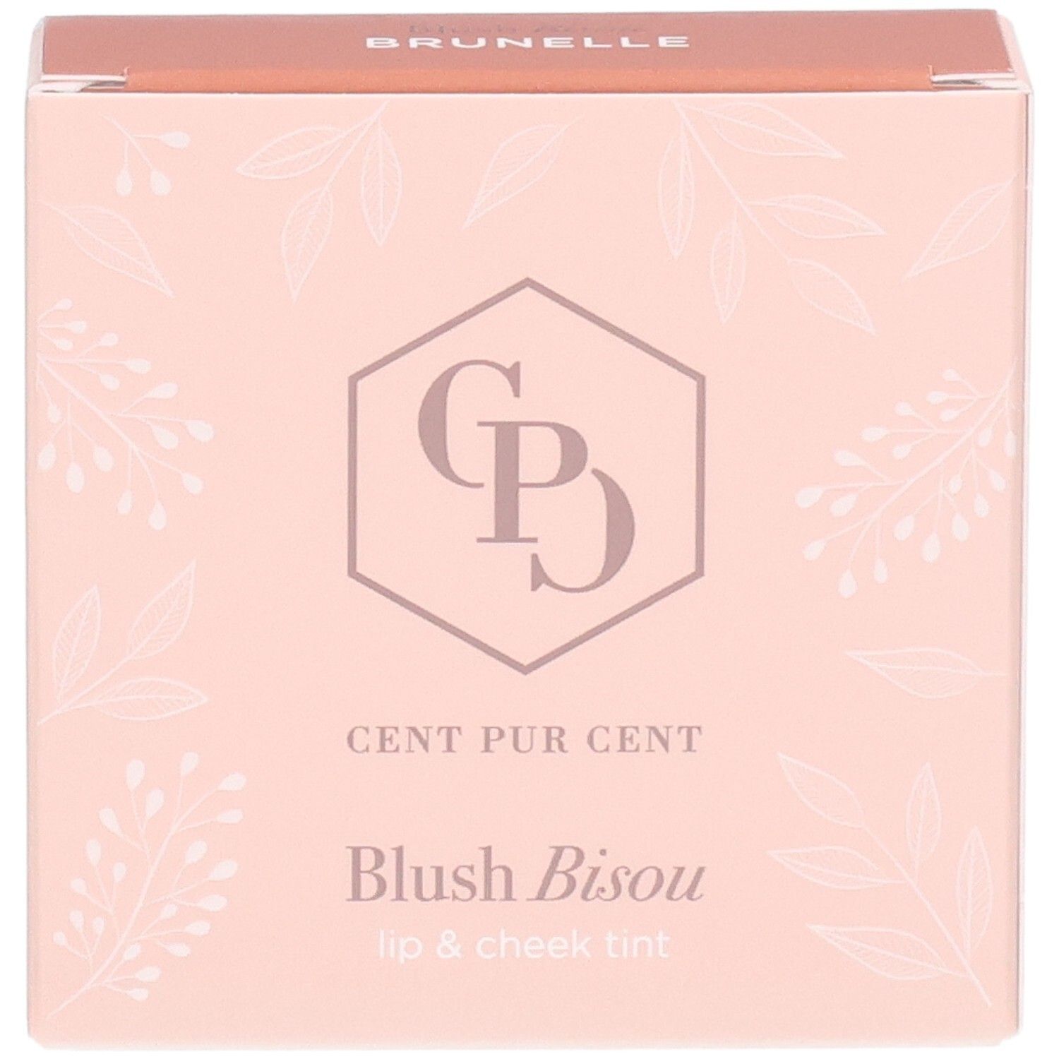 Emballage pour 'Blush Bisou' teinte lèvres et joues par Cent Pur Cent.