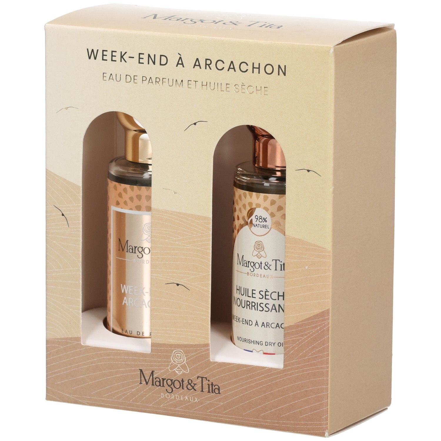 Box Margot & Tita : Eau de Parfum et Huile Sèche Nourrissante.
