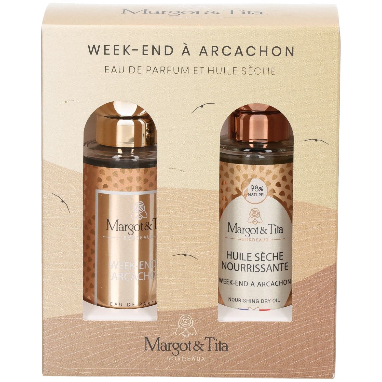 Box Margot & Tita : Eau de Parfum et Huile Sèche Nourrissante.
