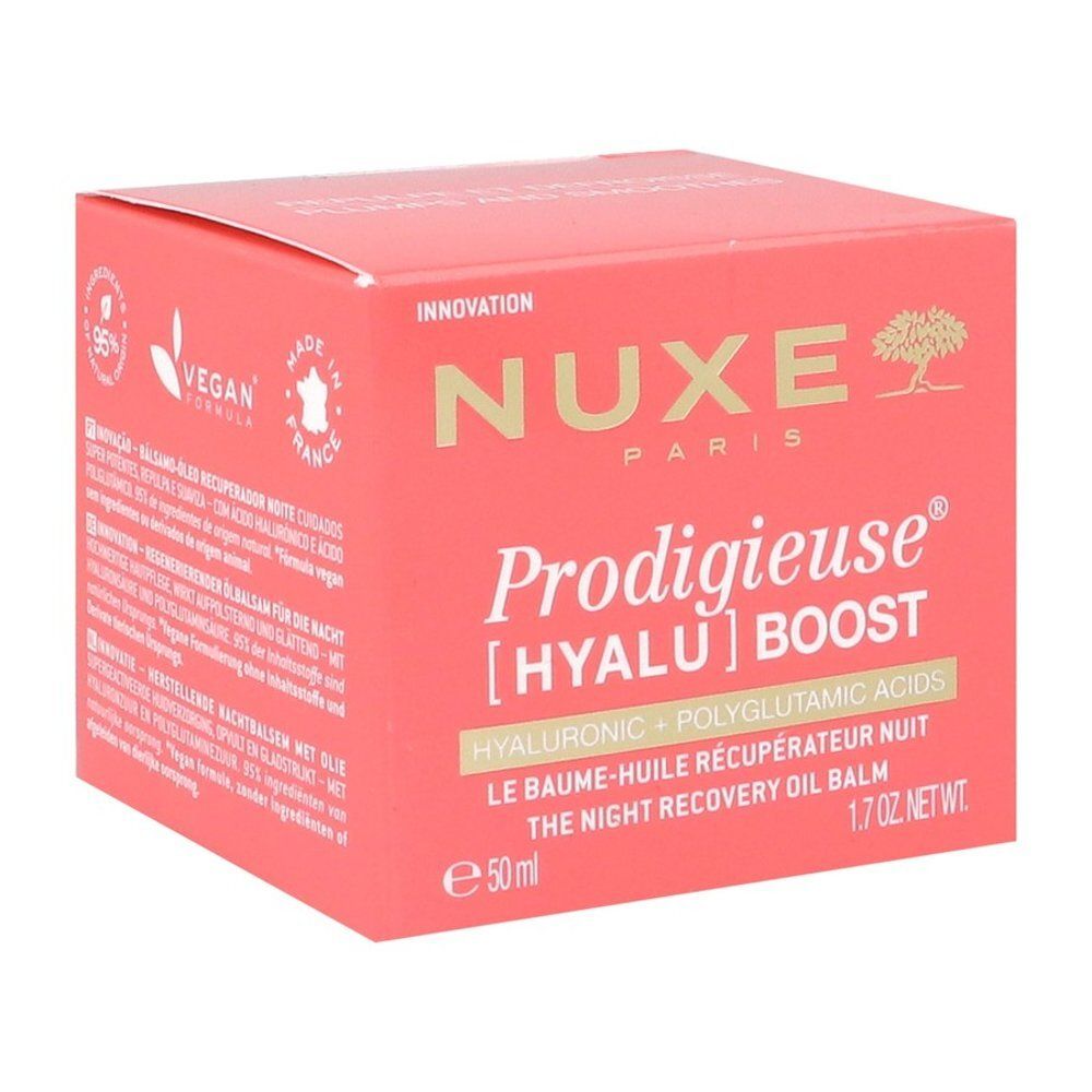 Nuxe Prodigieuse [Hyalu] Boost baume-huile nuit avec acide hyaluronique et polyglutamique.