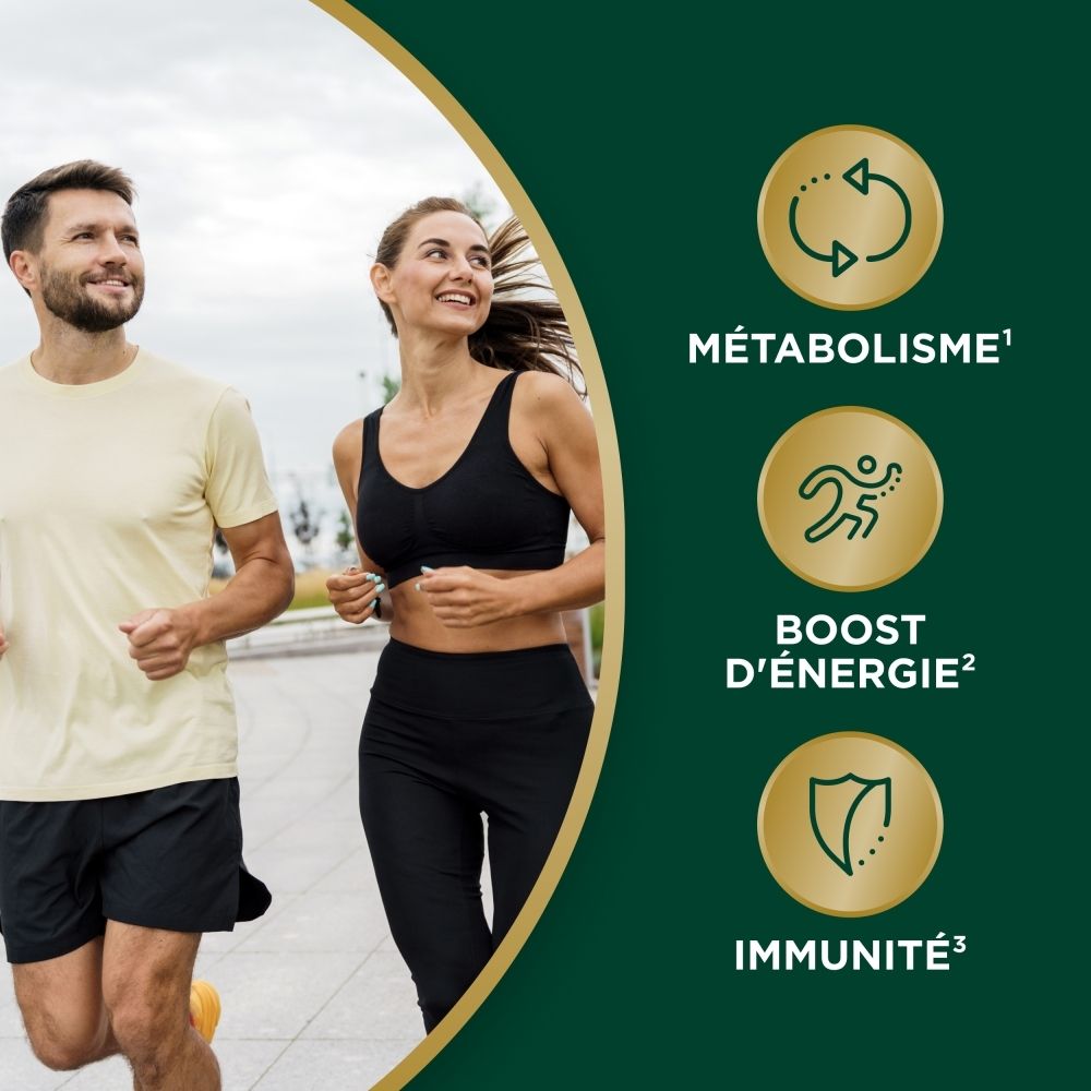 Flacon Centrum MultiBiotics Complete avec informations nutritionnelles et posologie.
