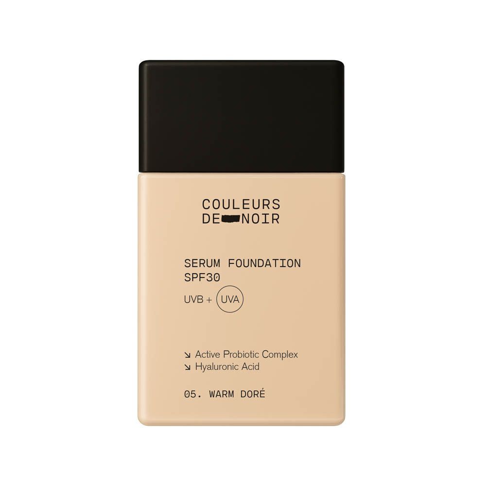 Couleurs de Noir Serum Foundation SPF30 05 Warm Doré Boîte.