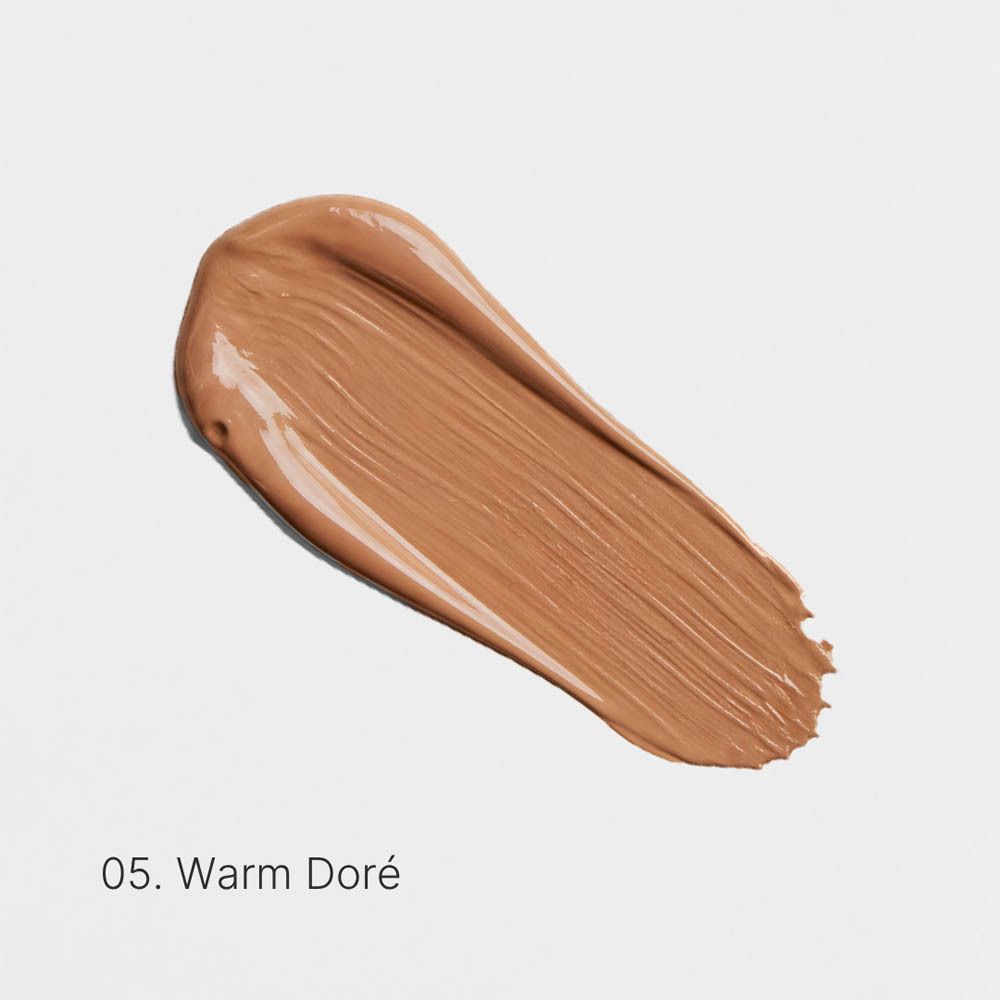 Couleurs de Noir Serum Foundation SPF30 05 Warm Doré Boîte, côté.