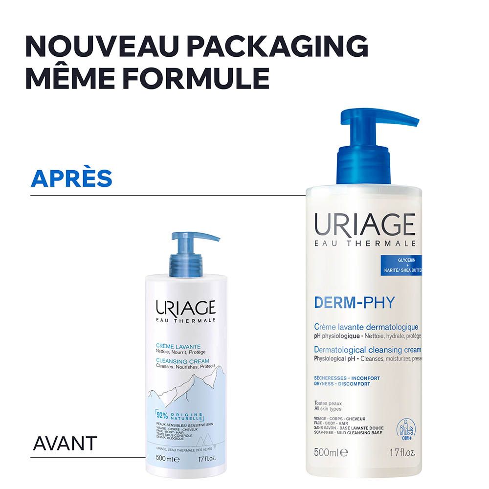 Uriage Derm-Phy: Nouveau packaging, même formule.