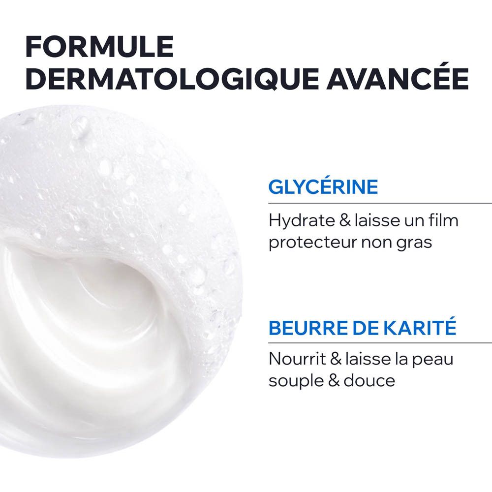 Flacon Uriage Derm-Phy crème lavante 500ml avec pompe.