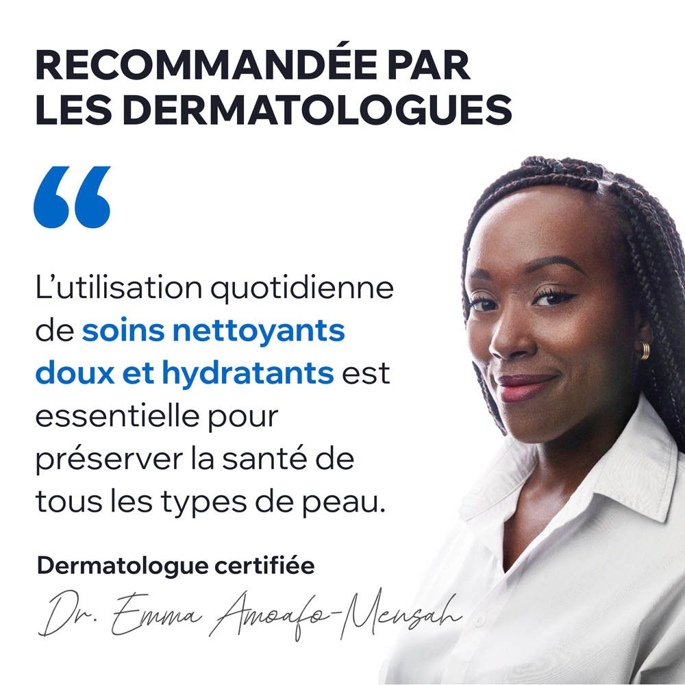 Gros plan de crème lavante Uriage avec glycérine et beurre de karité.