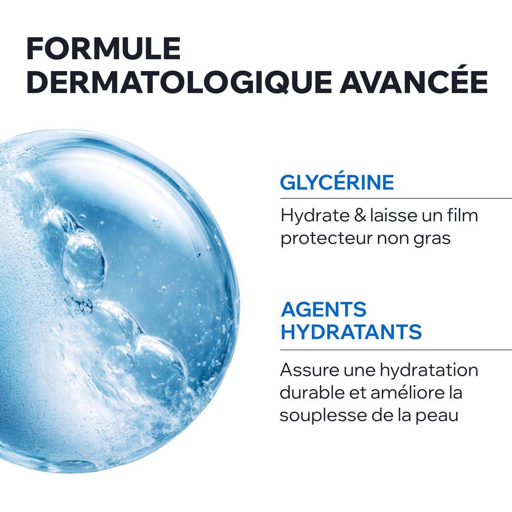 Uriage Derm-Phy : Formule dermatologique avancée avec glycérine et agents hydratants. Pour toute la famille, même les nouveau-nés.