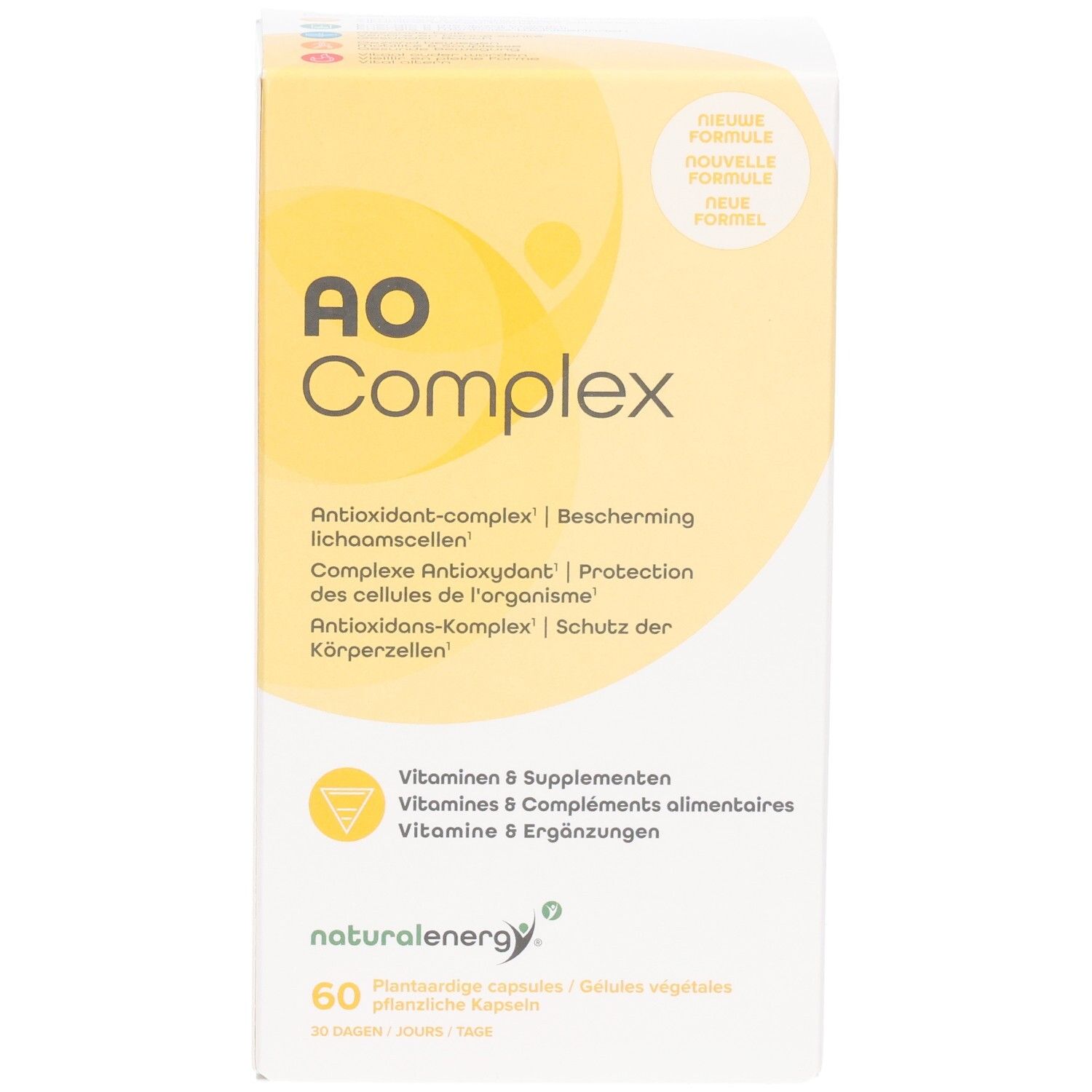 Avant de la boîte AO Complex avec nom du produit.