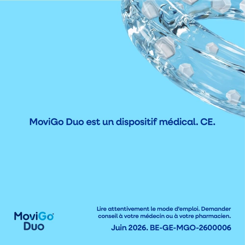 Movigo Duo : Double action contre la constipation et les ballonnements. Solution buvable.