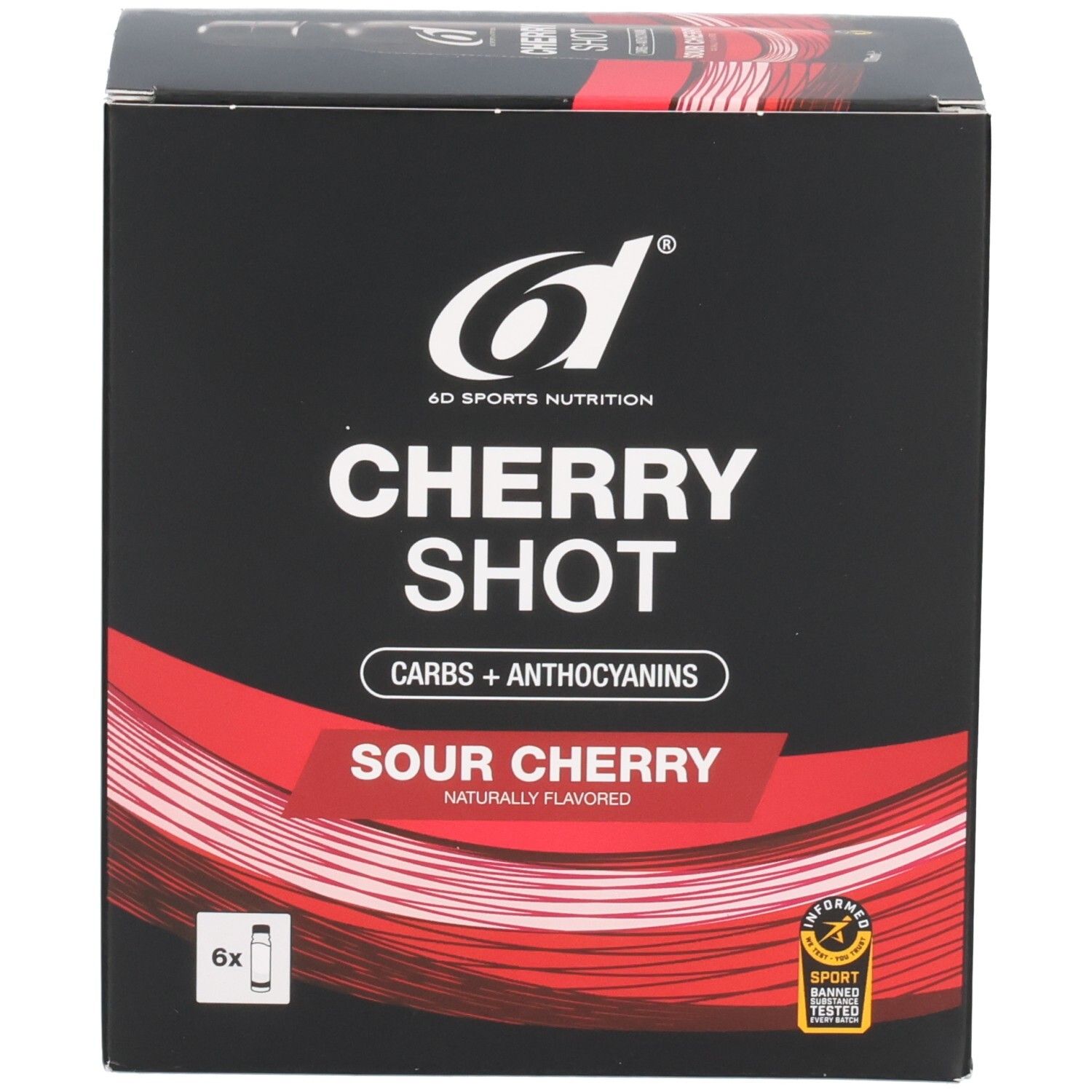 Avant de la boîte 6D Cherry Shot Sour Cherry.