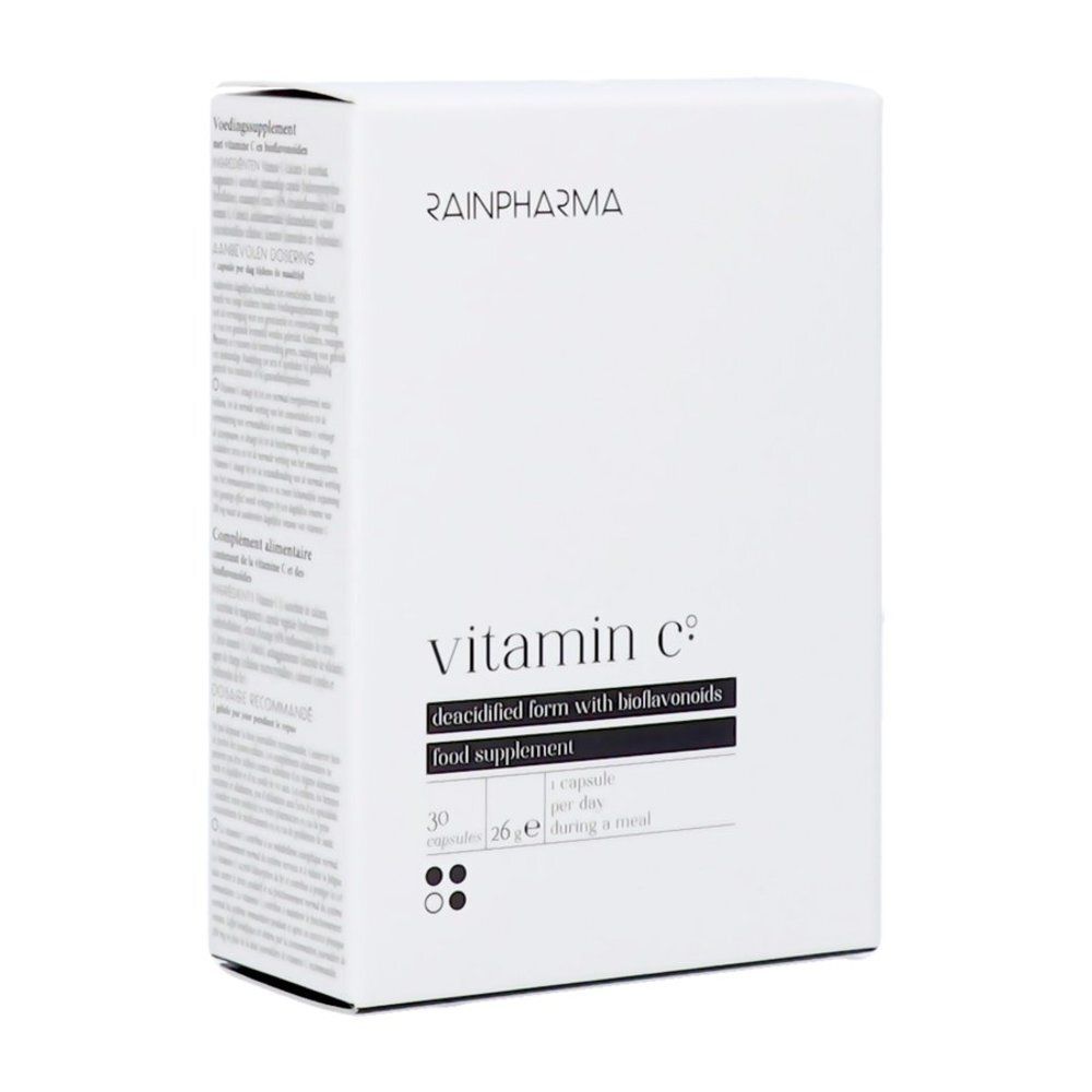 Emballage Rainpharma Vitamine C, face avant avec informations produit.