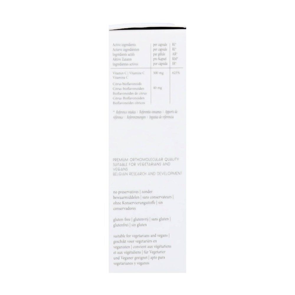 Emballage Rainpharma Vitamine C, côté avec informations nutritionnelles et dosage.