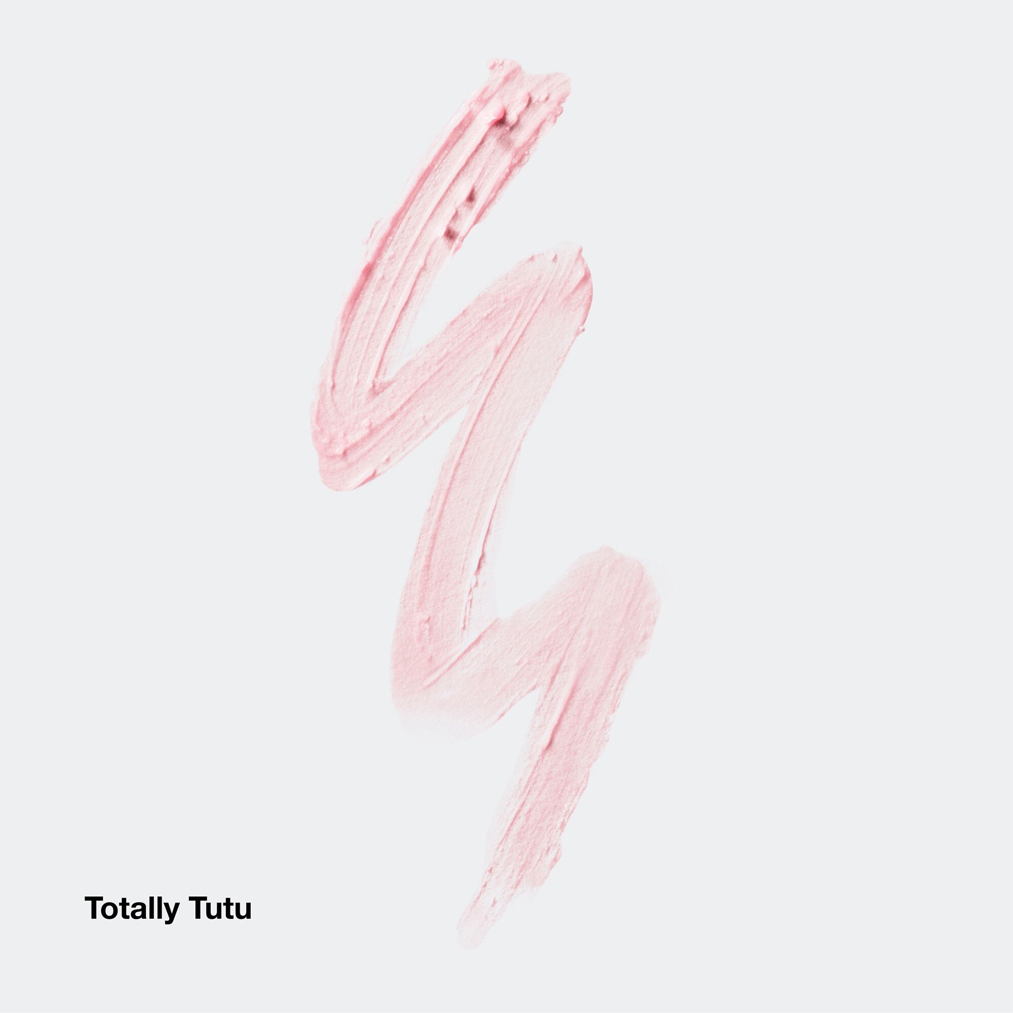 Échantillon de rouge à lèvres rose. Texte: Totally Tutu.