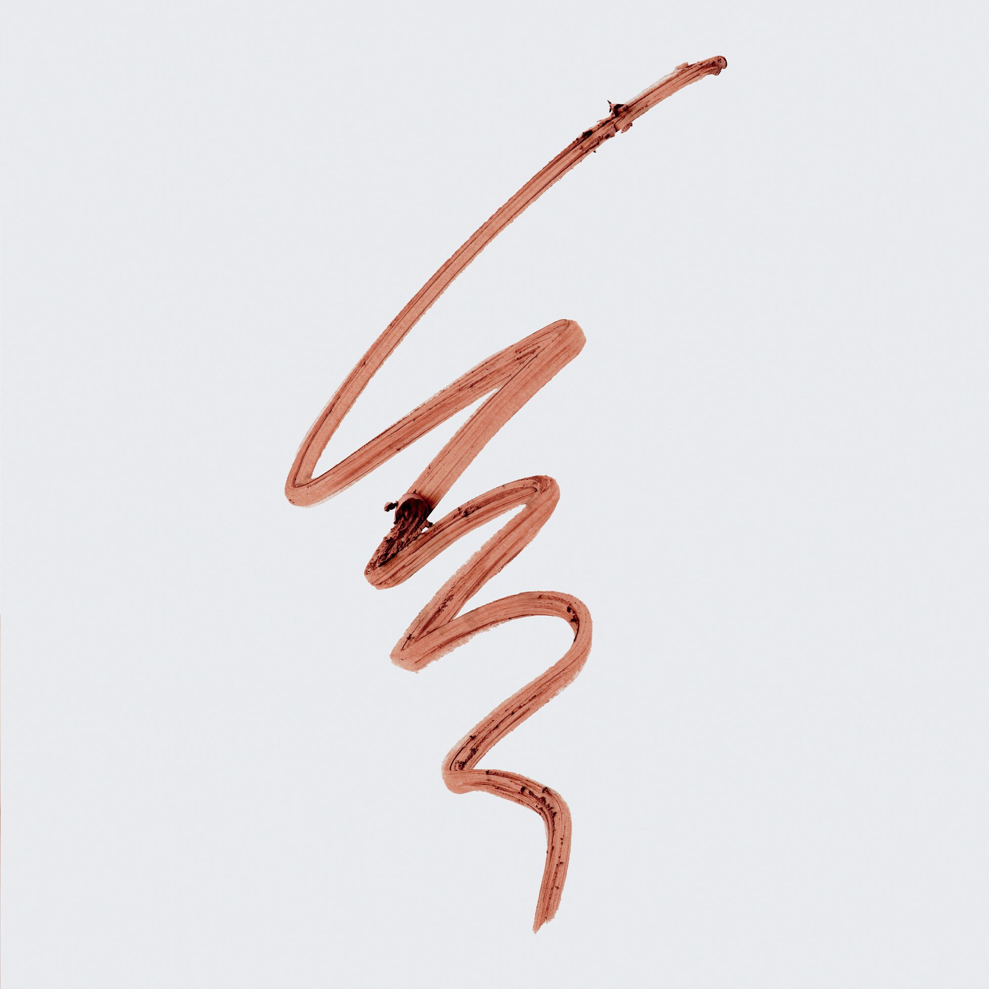 Ligne brune tracée avec un crayon à lèvres. La ligne est ondulée et de forme irrégulière.