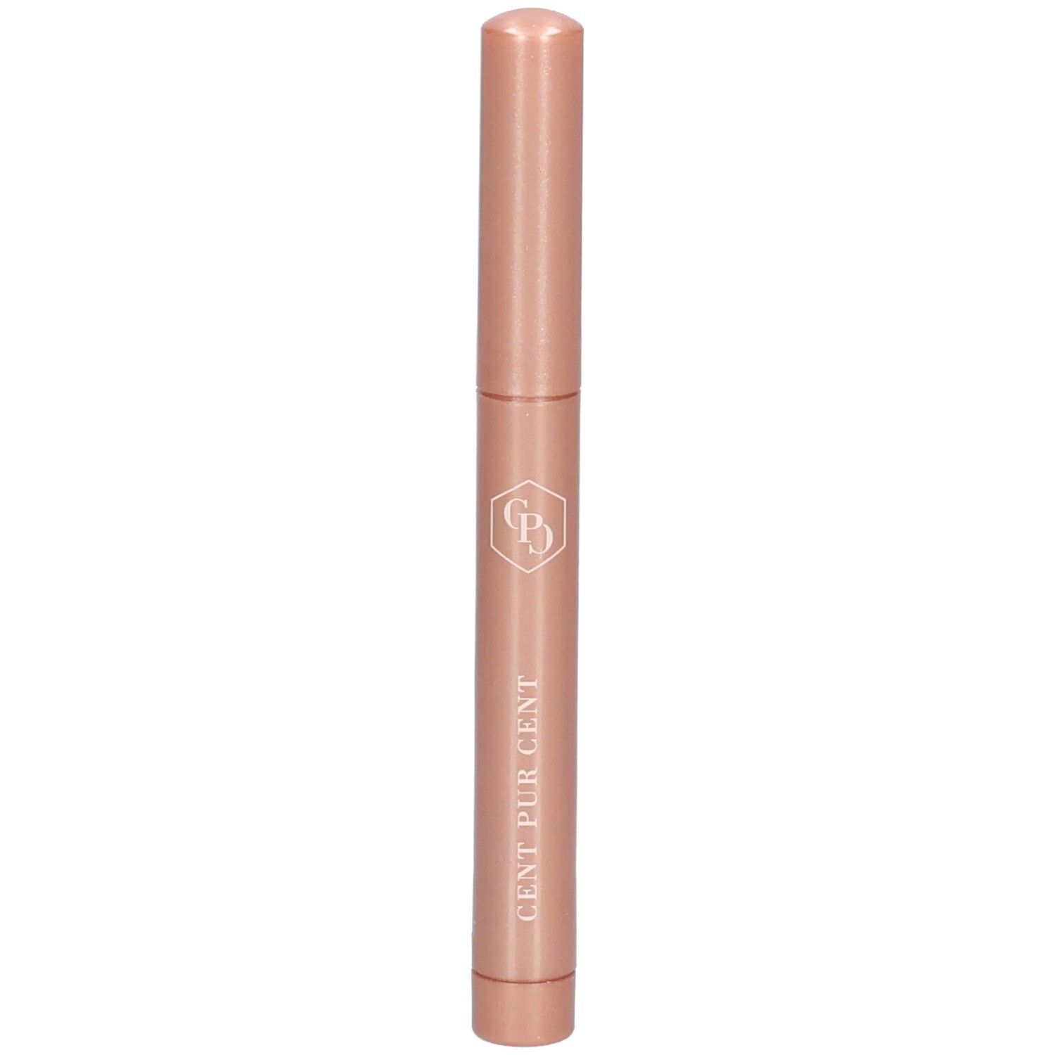 Un bâtonnet doré rose avec le logo et l'inscription "CENT PUR CENT".