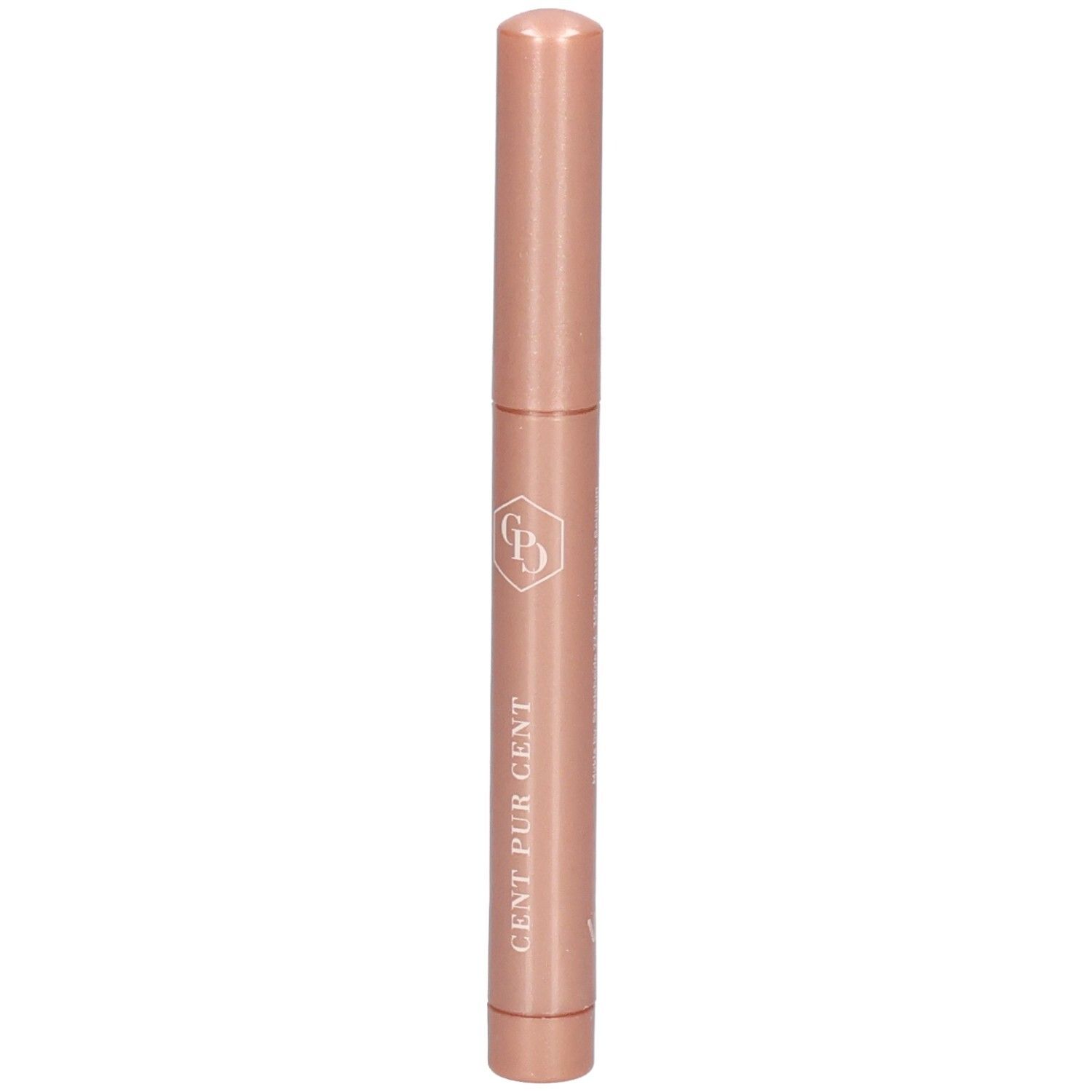 Un bâtonnet doré rose avec le logo et l'inscription "CENT PUR CENT".