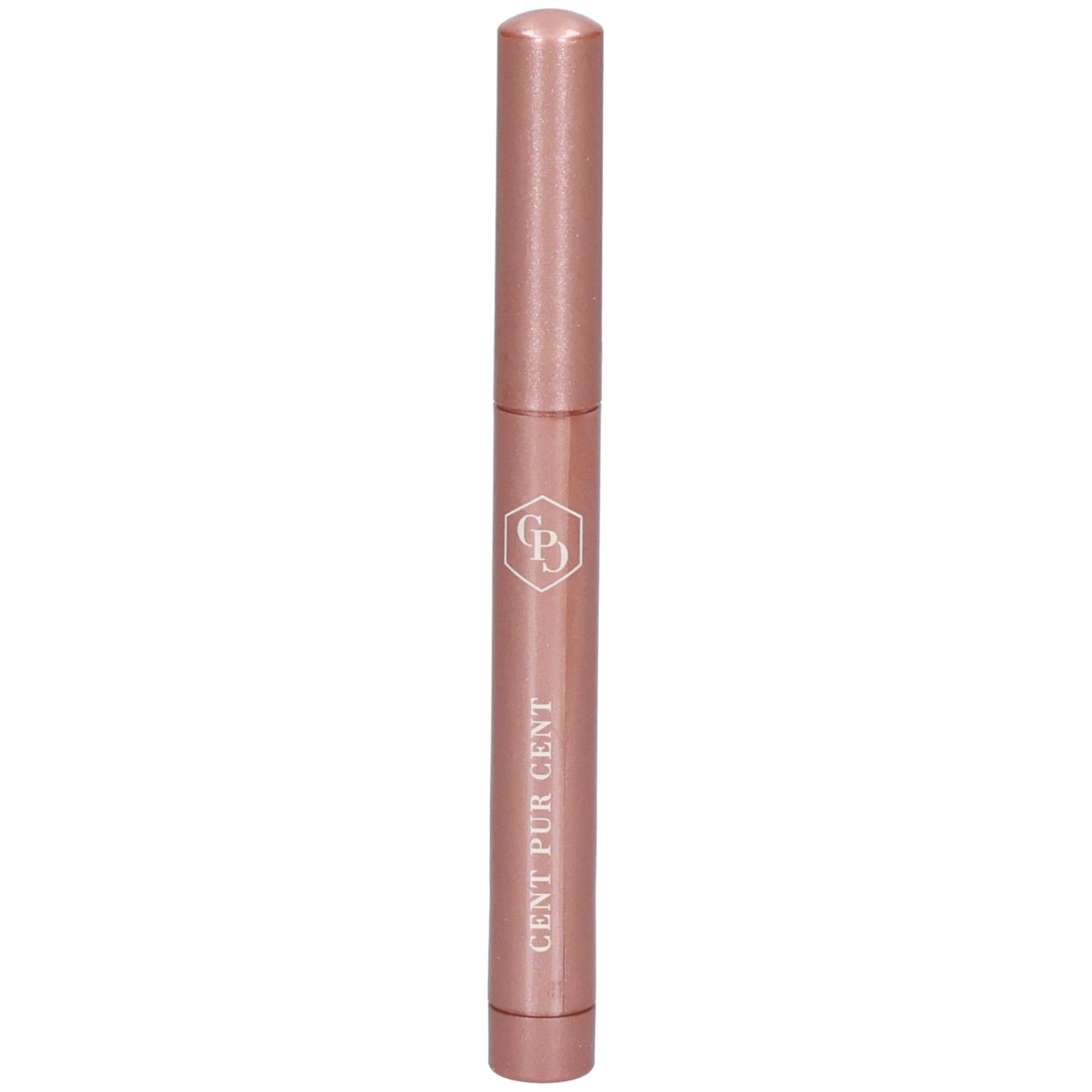 Cent Pur Cent Eyeconic Stick Mauve dans un emballage rose doré scintillant.