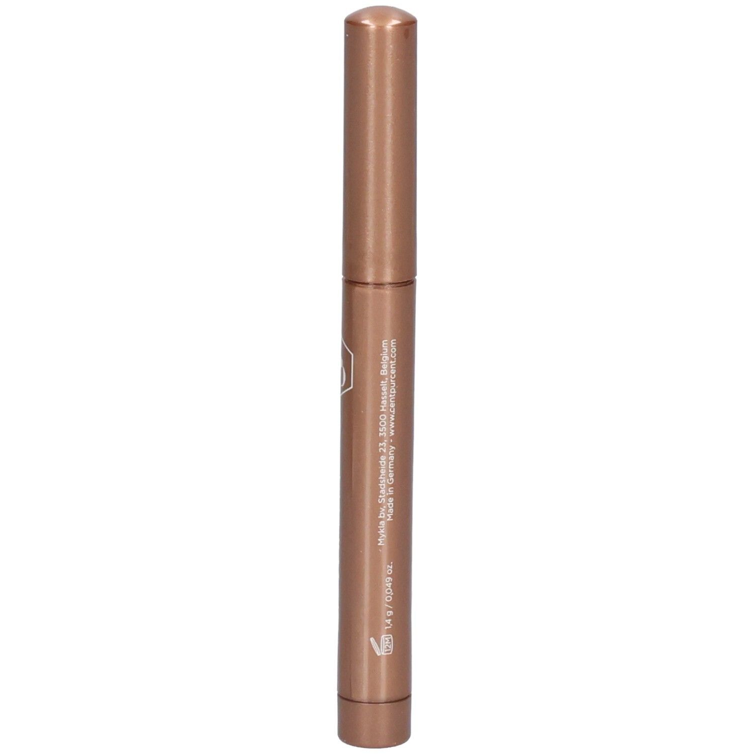 Cent Pur Cent Eyeconic Stick Light Bronze : Bâton couleur bronze avec informations fabricant et site web.