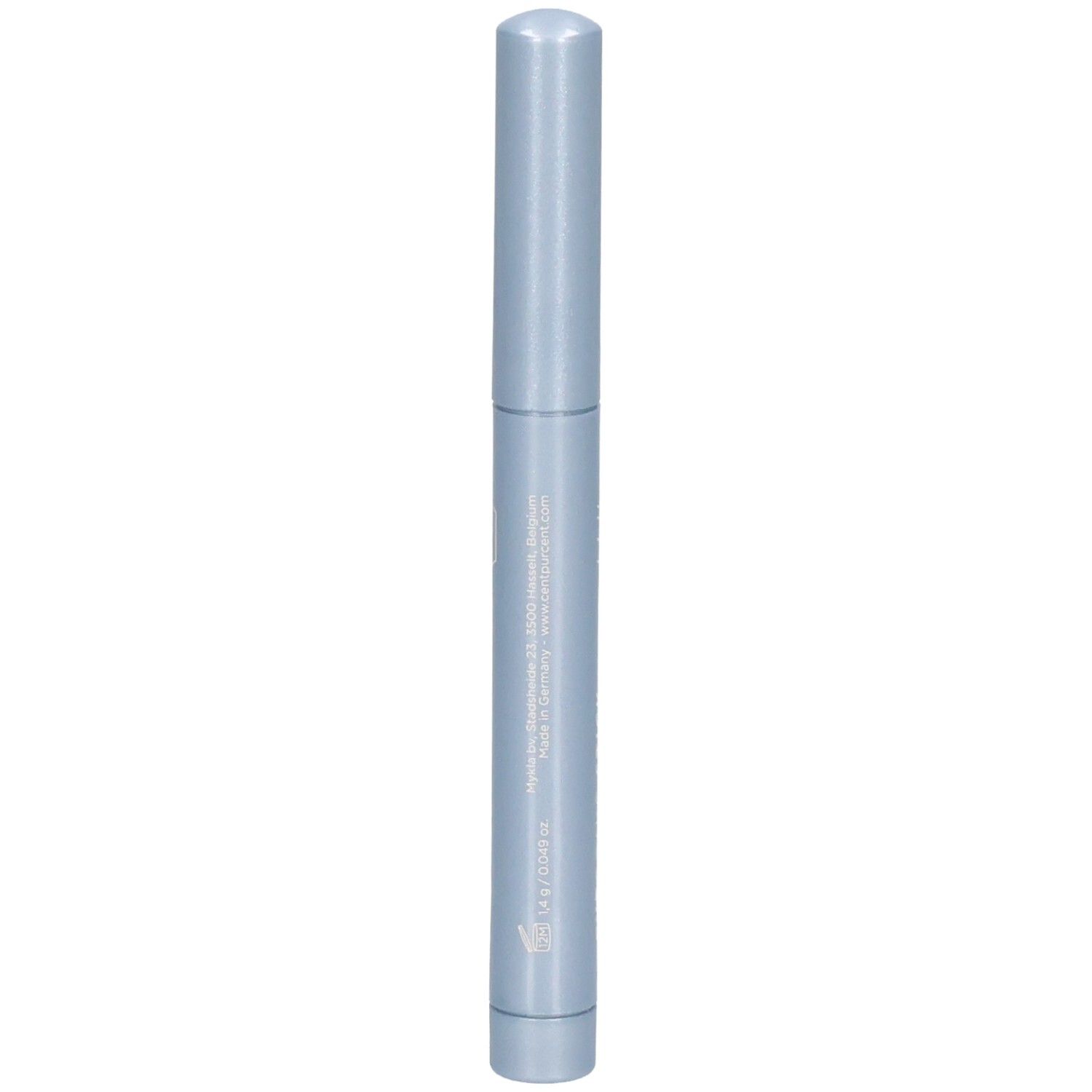 Cent Pur Cent Eyeconic Stick Light Blue : Bâton bleu clair avec inscription détaillée.
