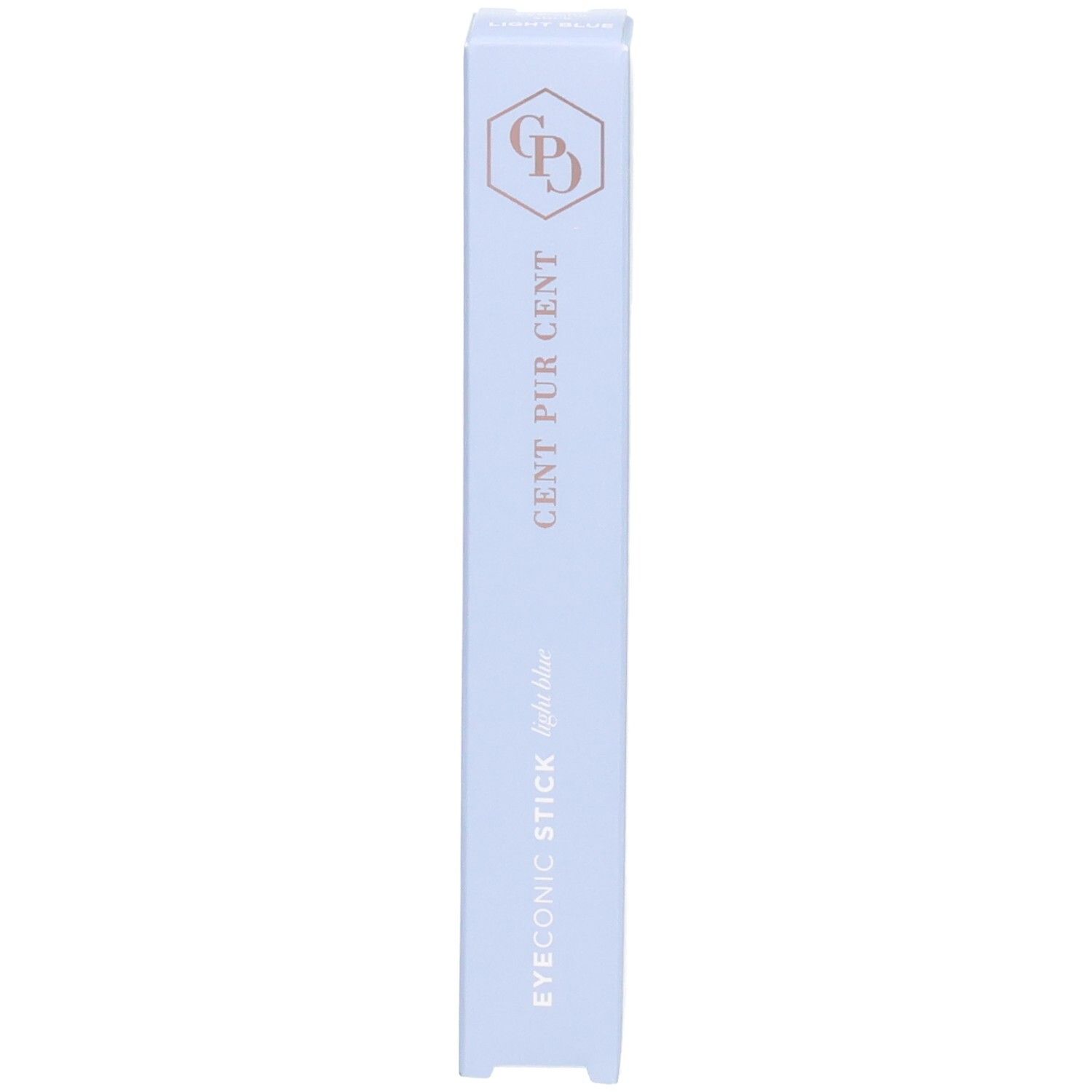 Cent Pur Cent Eyeconic Stick Light Blue : Emballage bleu clair avec logo et nom de marque.