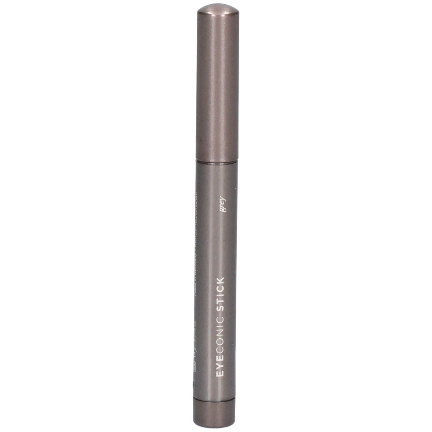 Stylo gris avec logo argenté, inscription 'CENT PUR CENT' et 'EYECONIC STICK'.