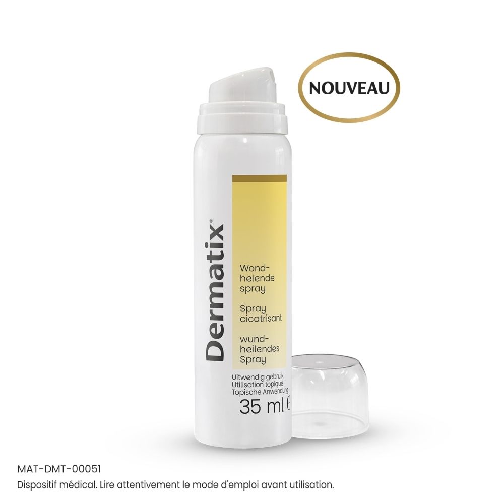 Dermatix Spray Cicatrisant: Flacon spray de 35 ml, pour une cicatrisation rapide.